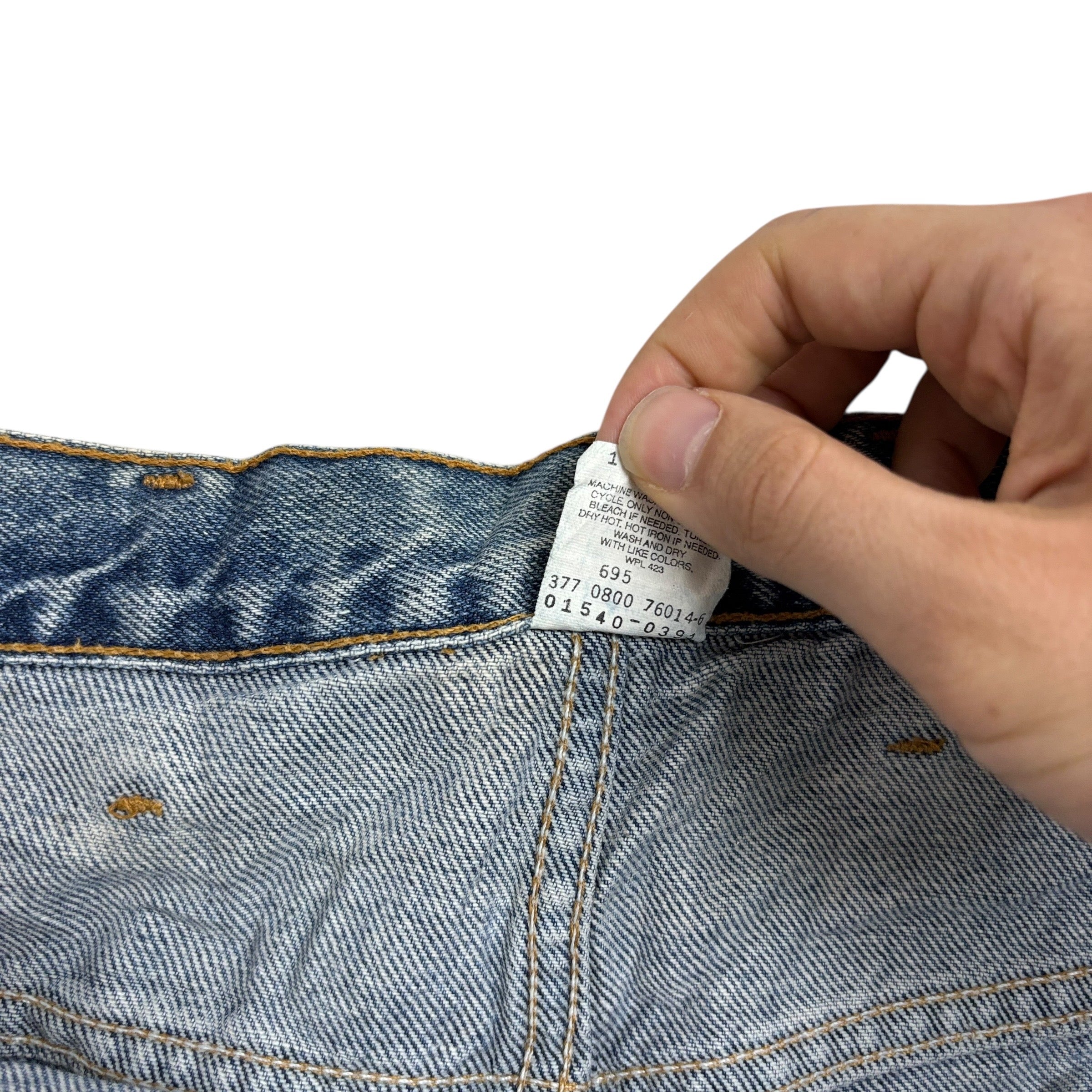 Levis 540 Jeans W52 L32 Mens Light Blue Relaxed Tapered Fit Vintage Denim