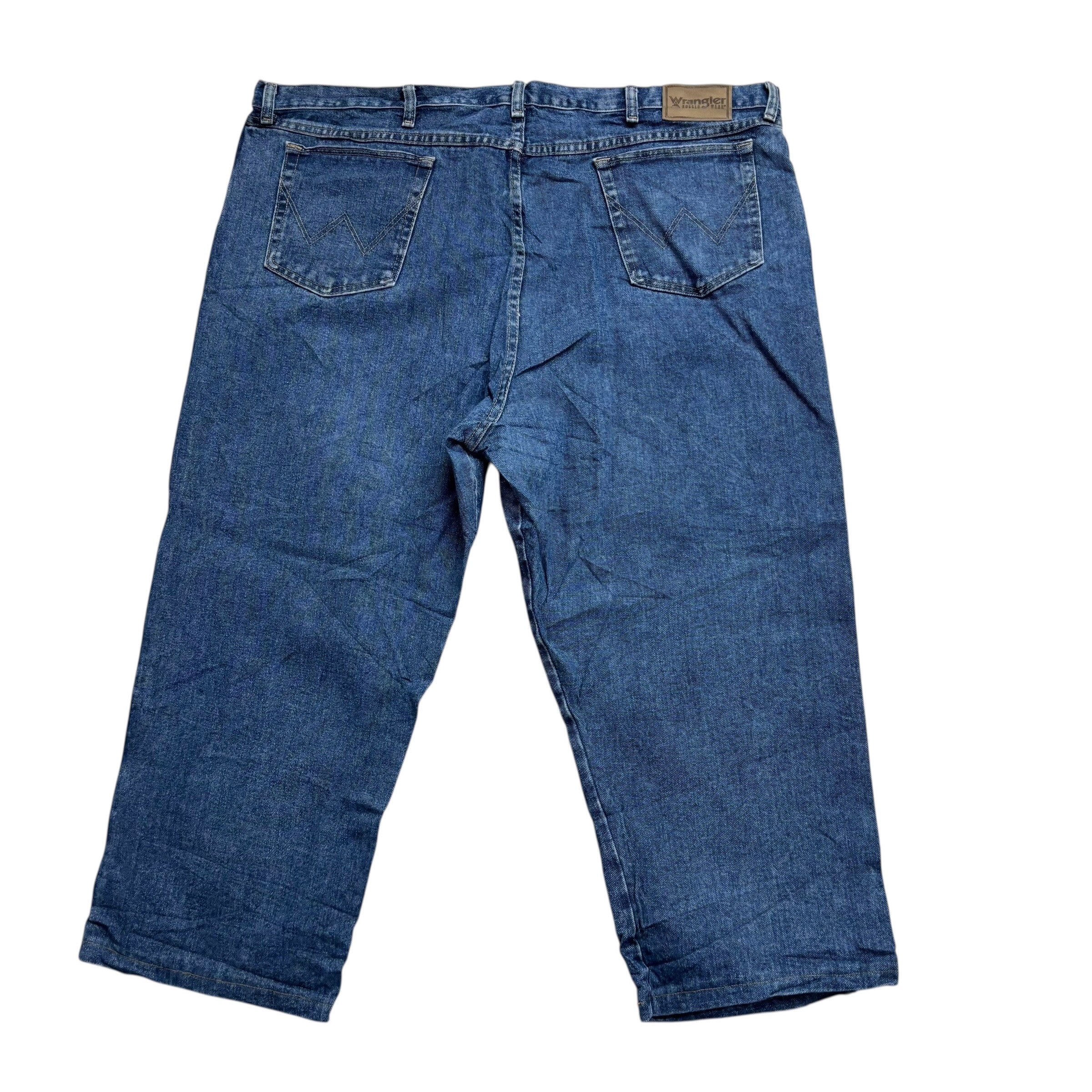 Wrangler Jeans W46 L25 Mens Mid Blue Relaxed Straight Fit Vintage Denim (E)