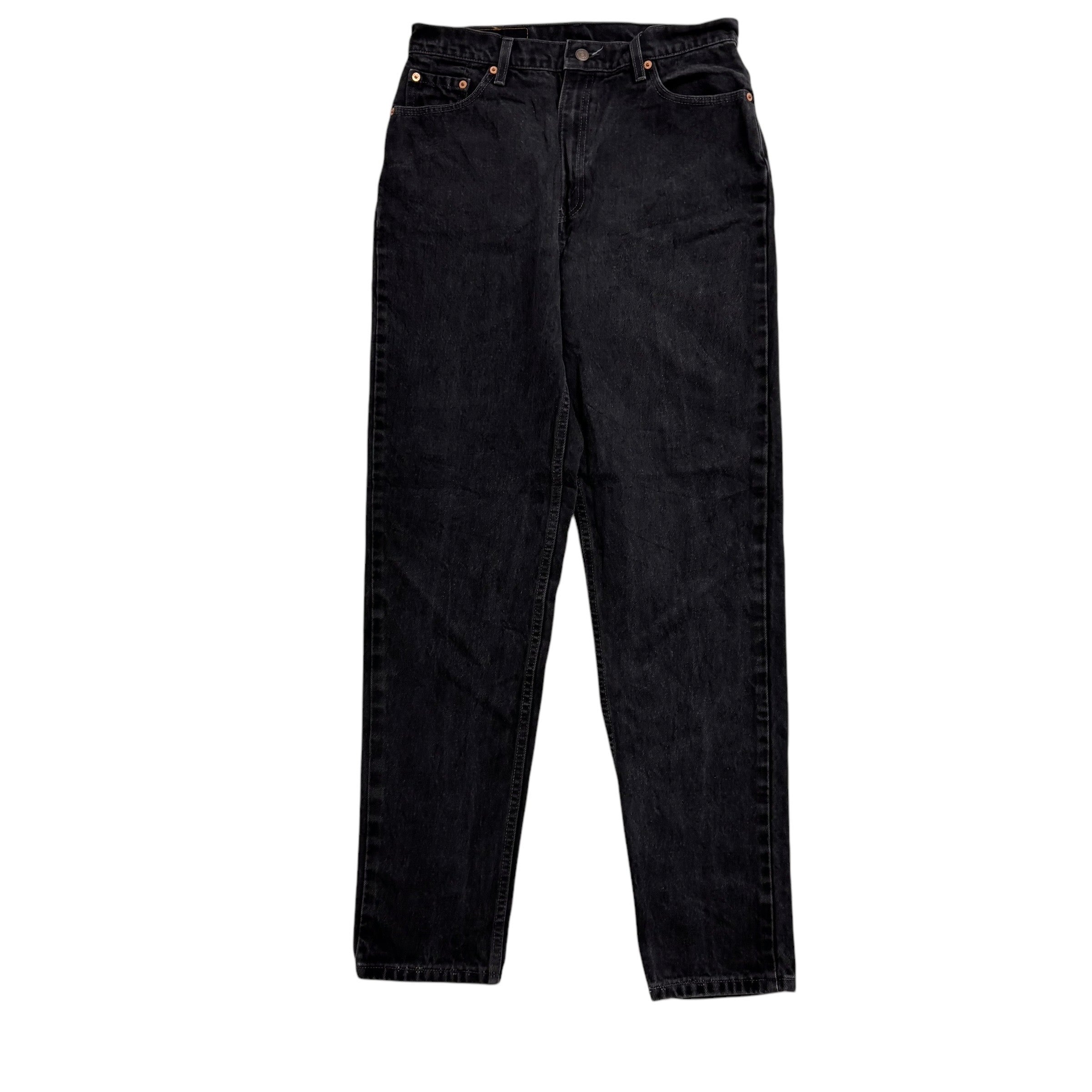 Levis 521 Jeans W32 L32 Womens Black Regular Taper Fit Made In USA Vintage Denim