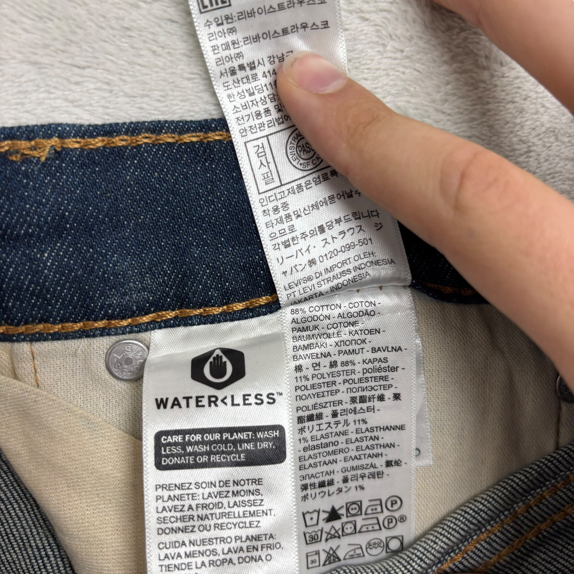 Levis 514 Jeans W31 L32 Mens Dark Blue Regular Straight Fit Stretch Denim (E)