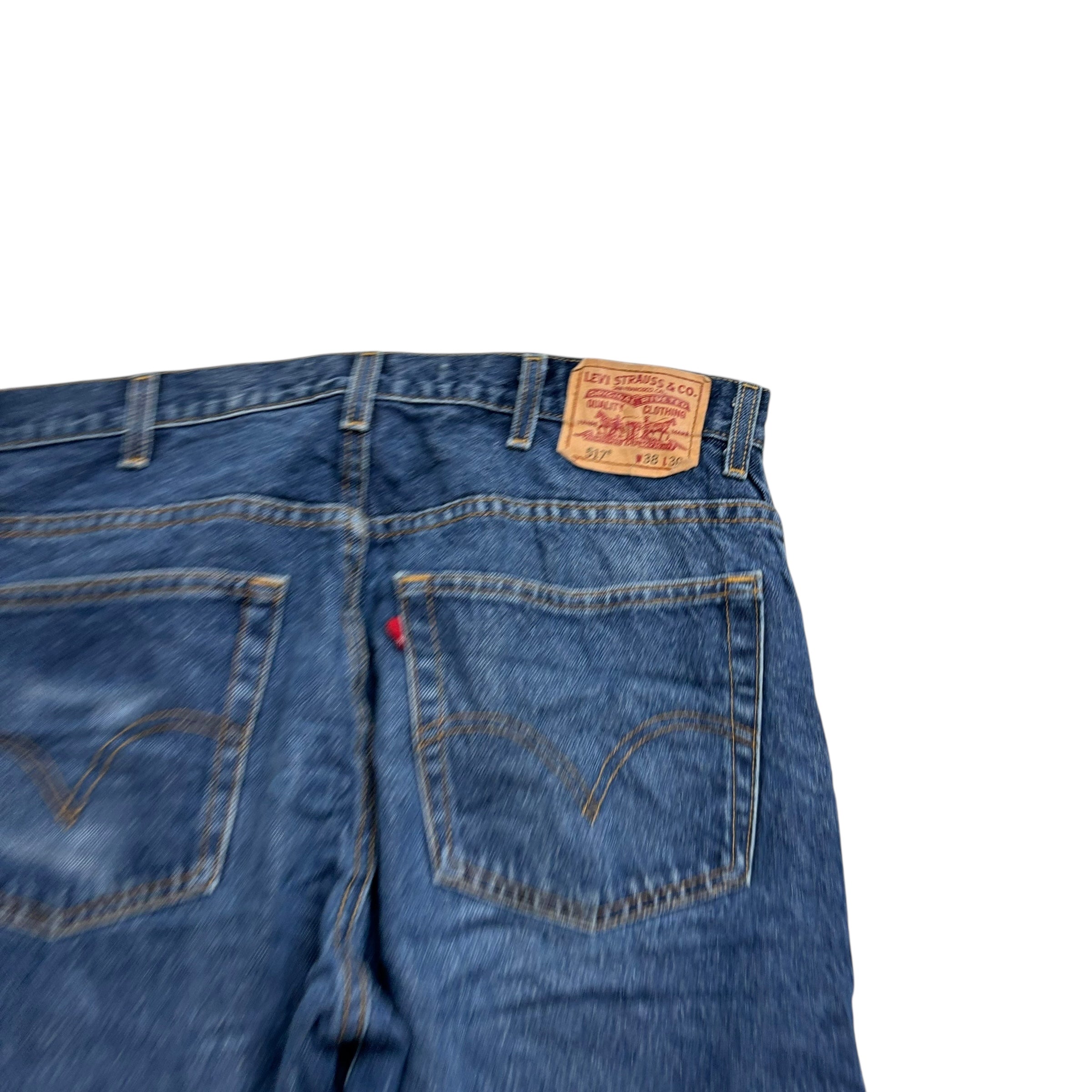 Levis 517 Jeans W38 L27 Mens Mid Blue Regular Bootcut Fit Vintage Denim (E)