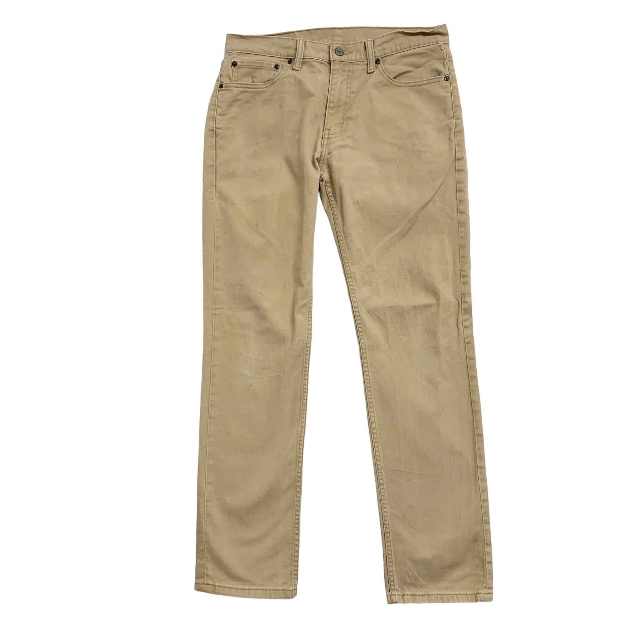 Levis 511 Trousers W33 L32 Mens Beige Tan Slim Fit Stretch Cotton Pants