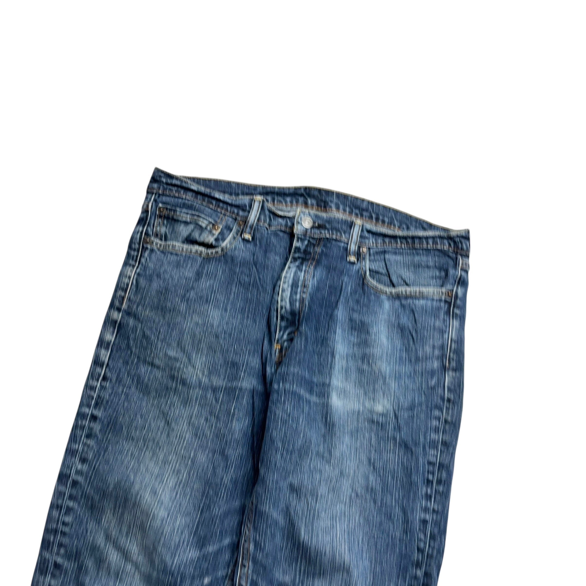 Levis 541 Jeans W36 L33 Mens Mid Blue Athletic Tapered Fit Stretch Denim (F)