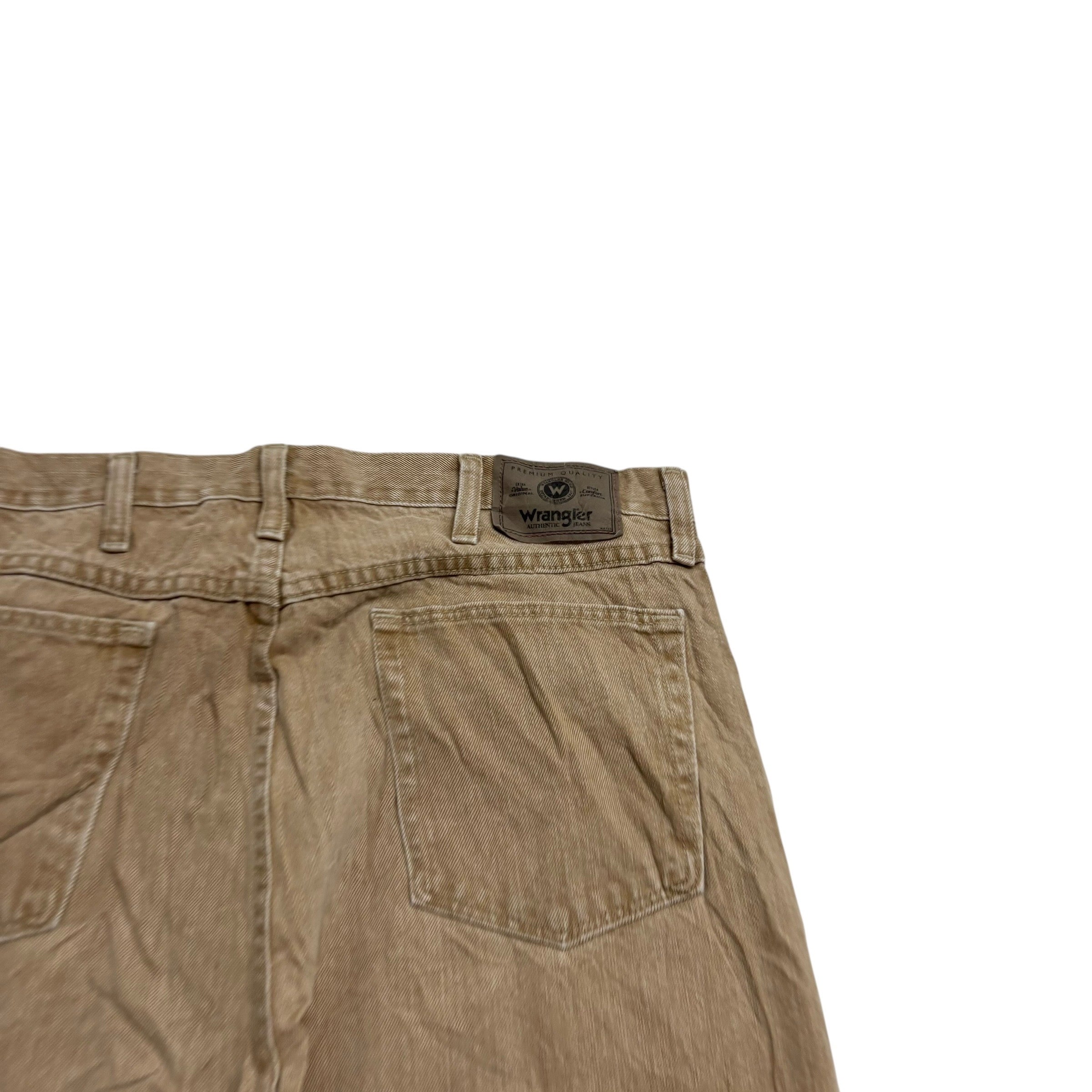 Wrangler Jeans W36 L30 Mens Tan Regular Straight Fit Vintage Denim (E)