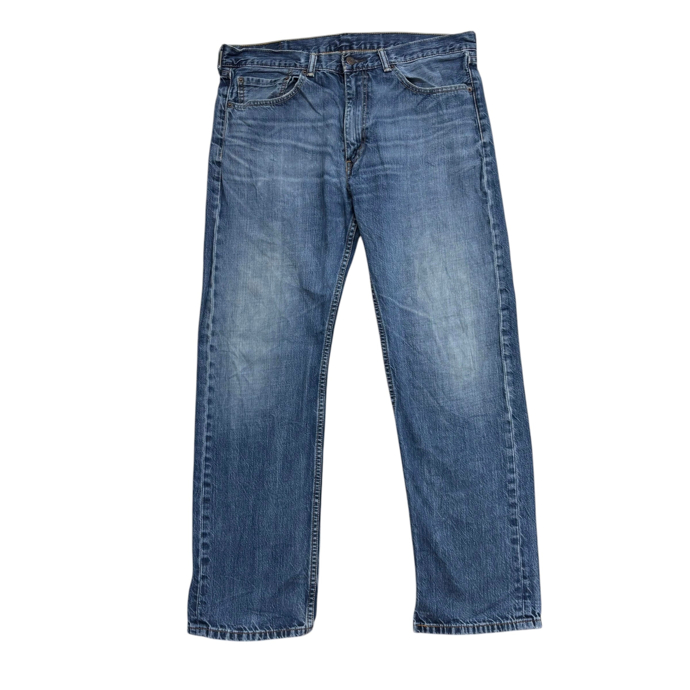 Levis 505 Jeans W36 L32 Mens Mid Blue Regular Straight Fit Denim