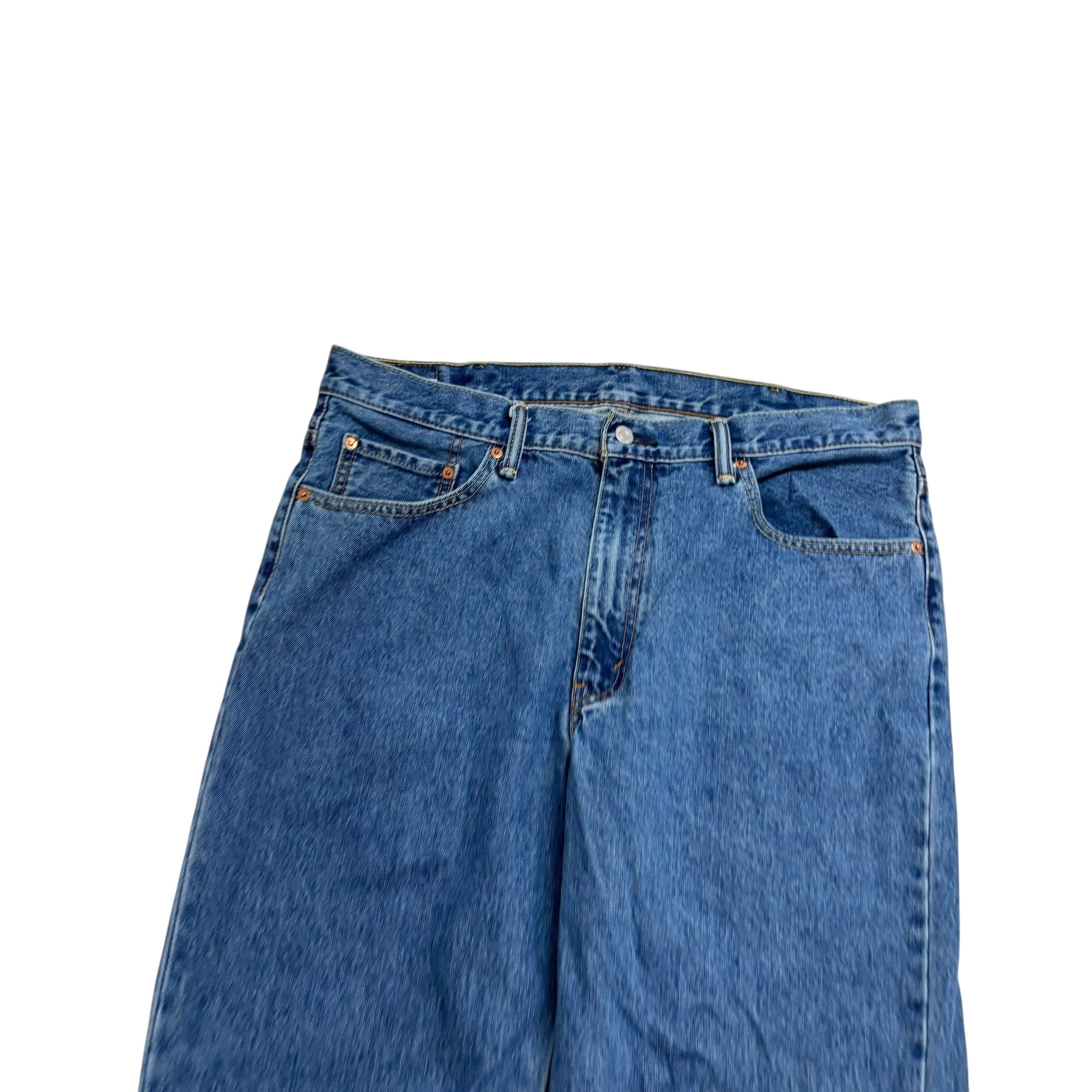 Levis 550 Jeans W38 L30 Mens Mid Blue Baggy Relaxed Straight Fit Denim