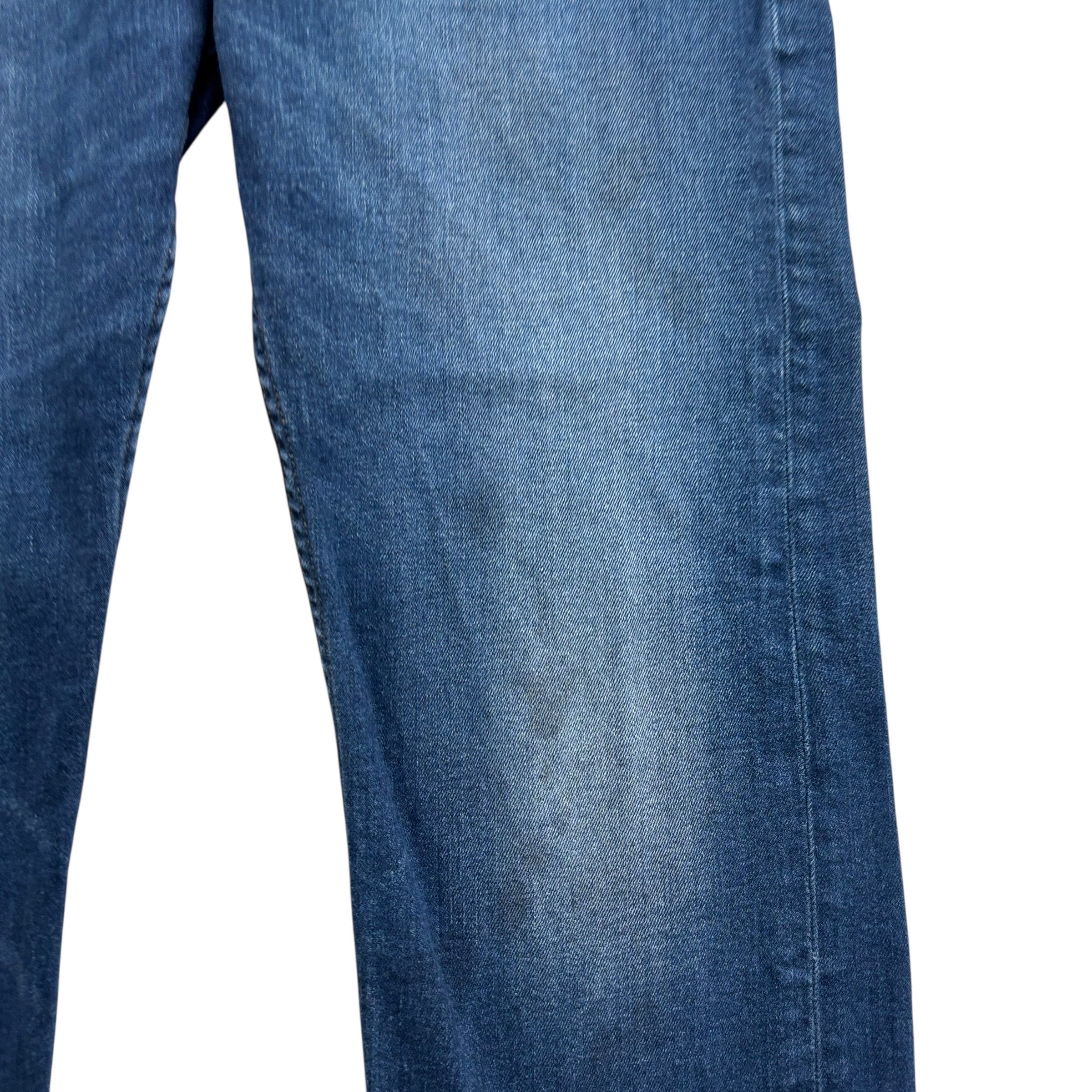 Levis 505 Jeans W34 L29 Mens Dark Blue Regular Straight Fit Stretch Denim (F)