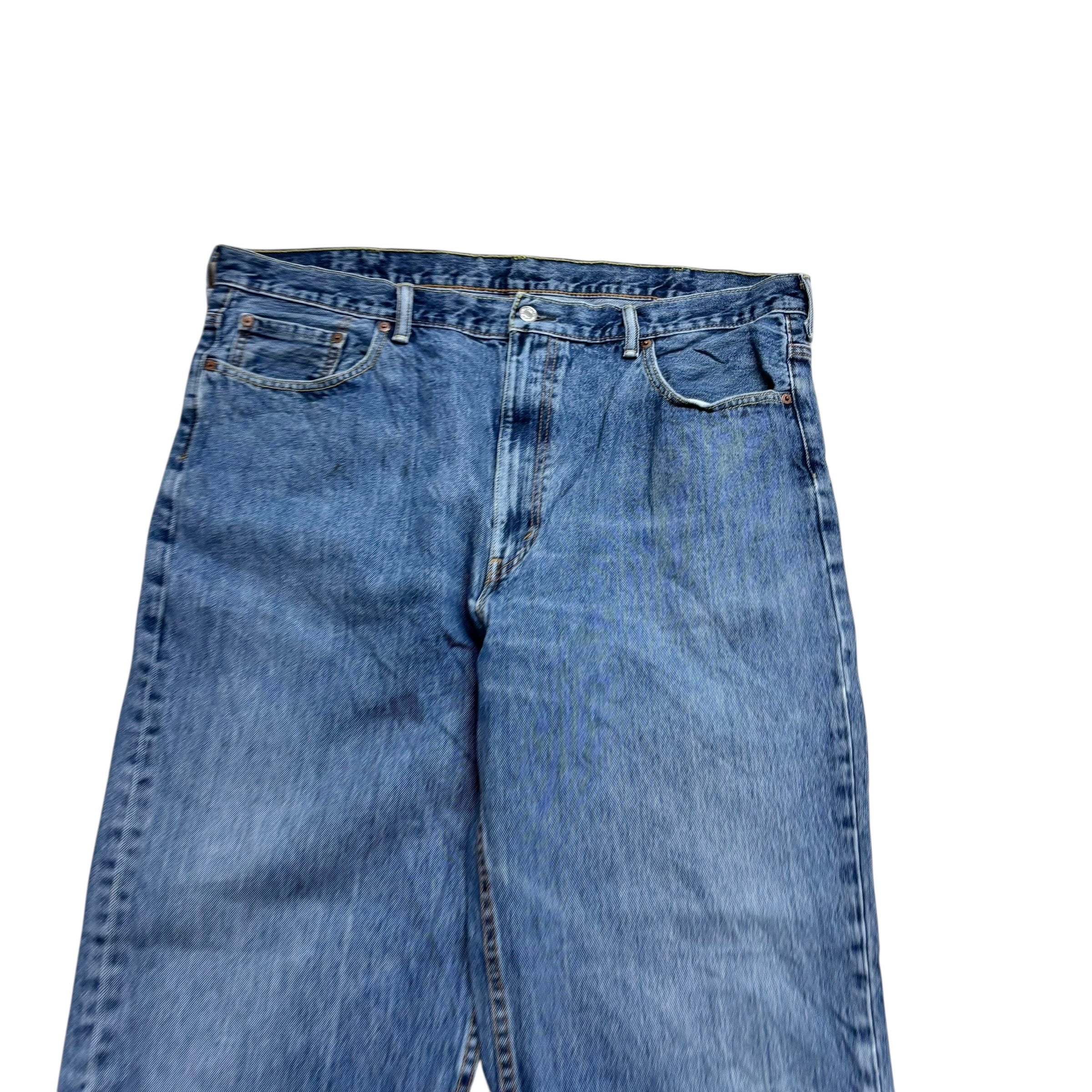 Levis 550 Jeans W42 L34 Mens Mid Blue Baggy Relaxed Straight Fit Denim
