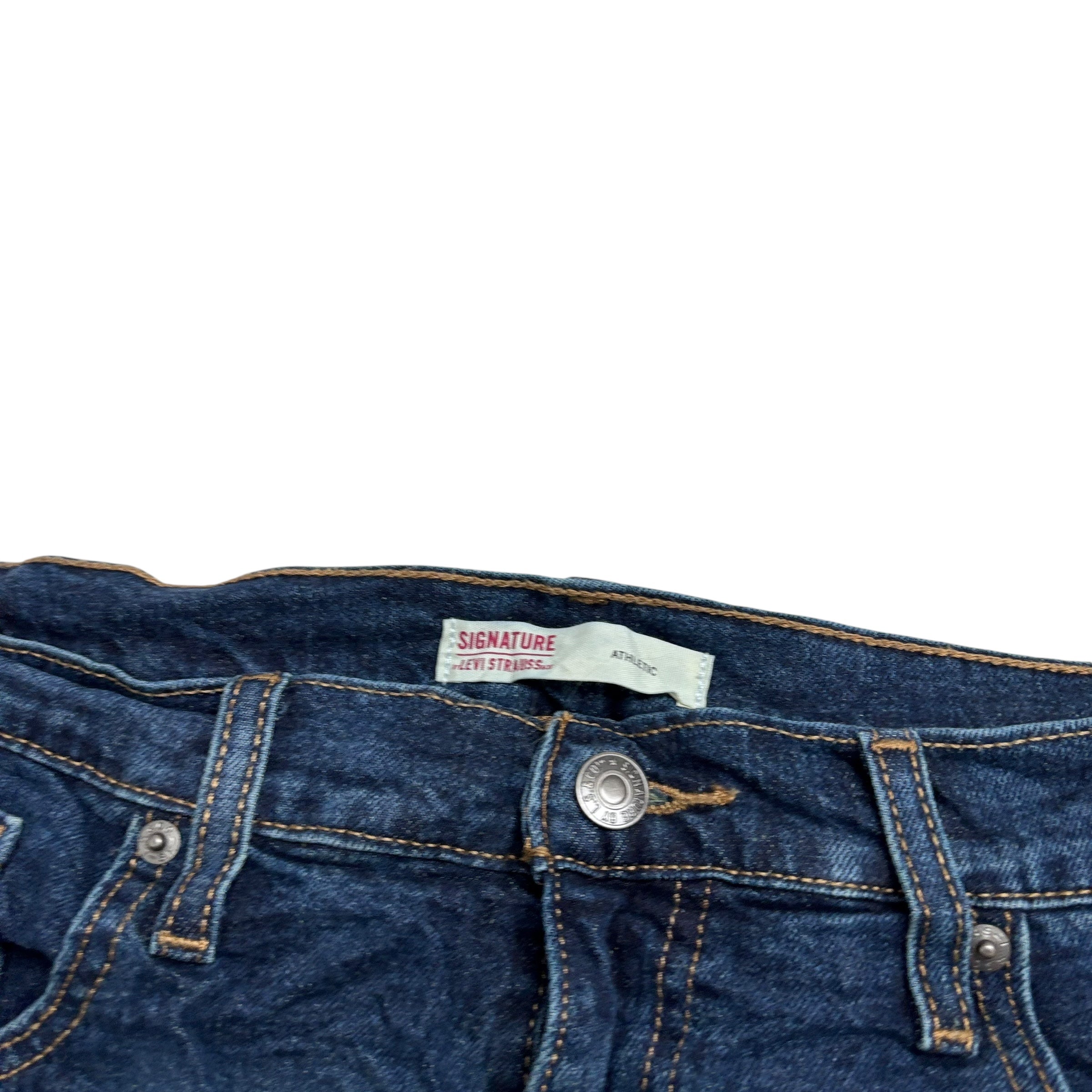 Levis Signature Jeans W36 L30 Mens Dark Blue Athletic Fit Stretch Denim (E)