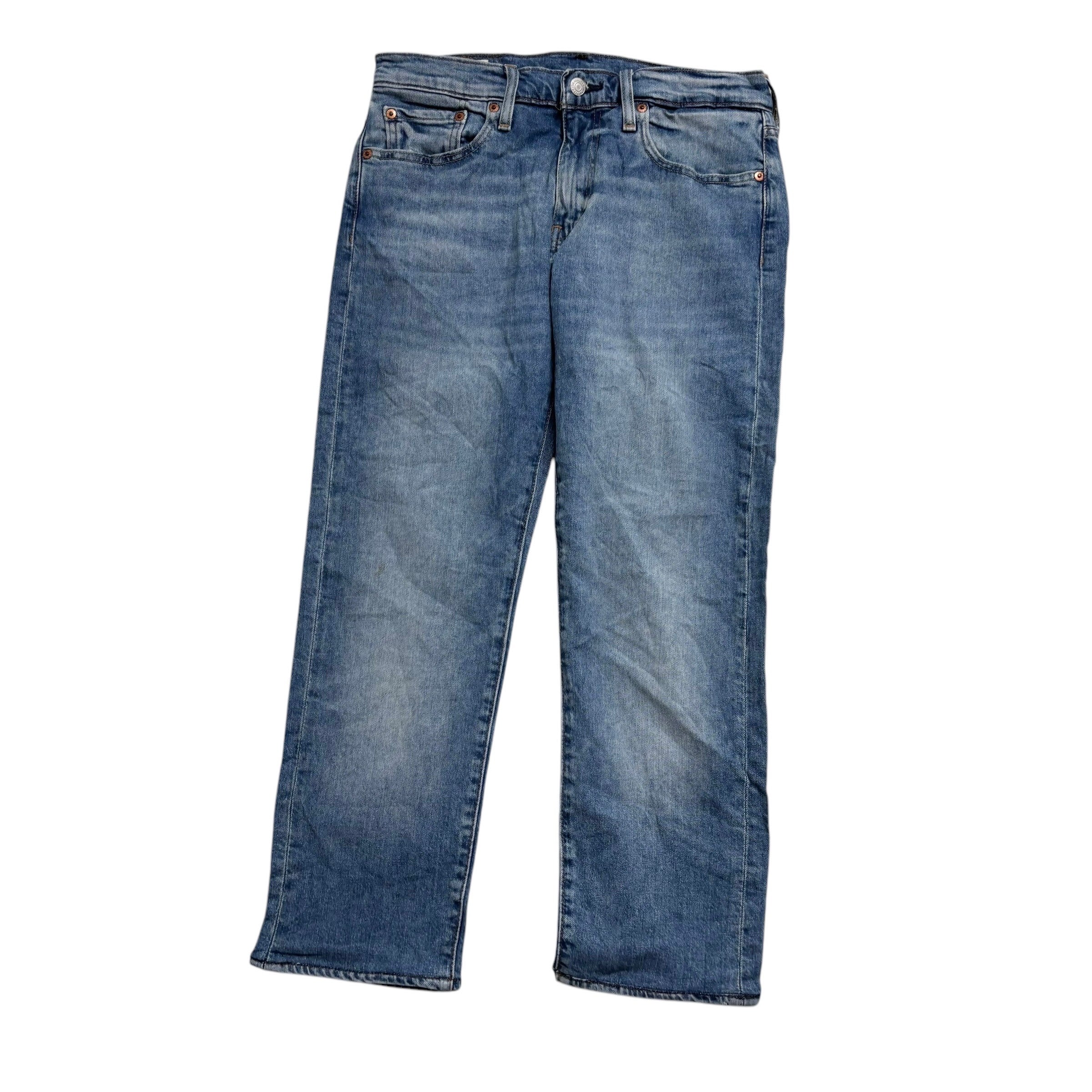 Levis 502 Jeans W30 L26 Mens Light Blue Regular Tapered Fit Stretch Denim (E)