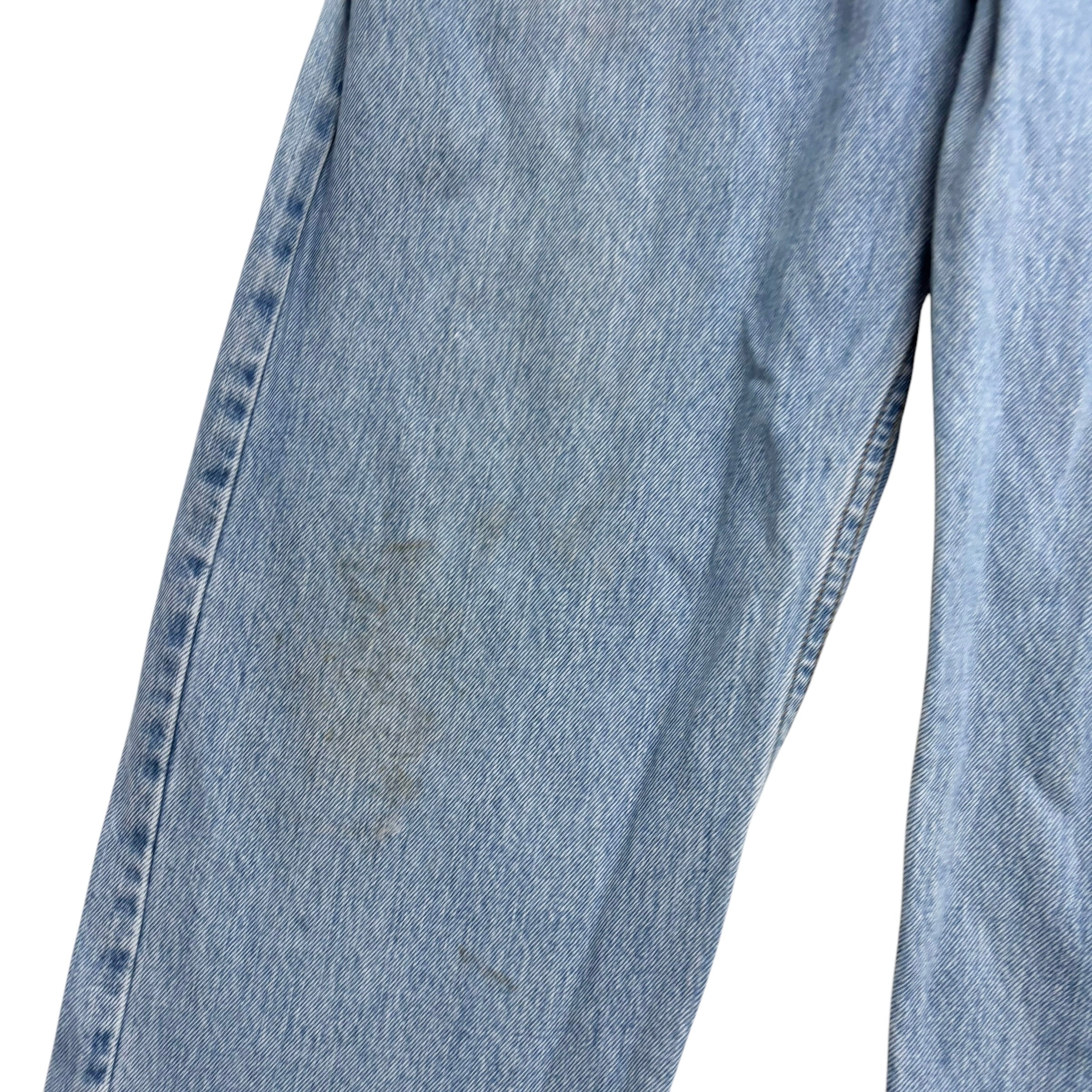 Levis 505 Jeans W31 L28 Mens Light Blue Regular Straight Fit Vintage Denim (F)