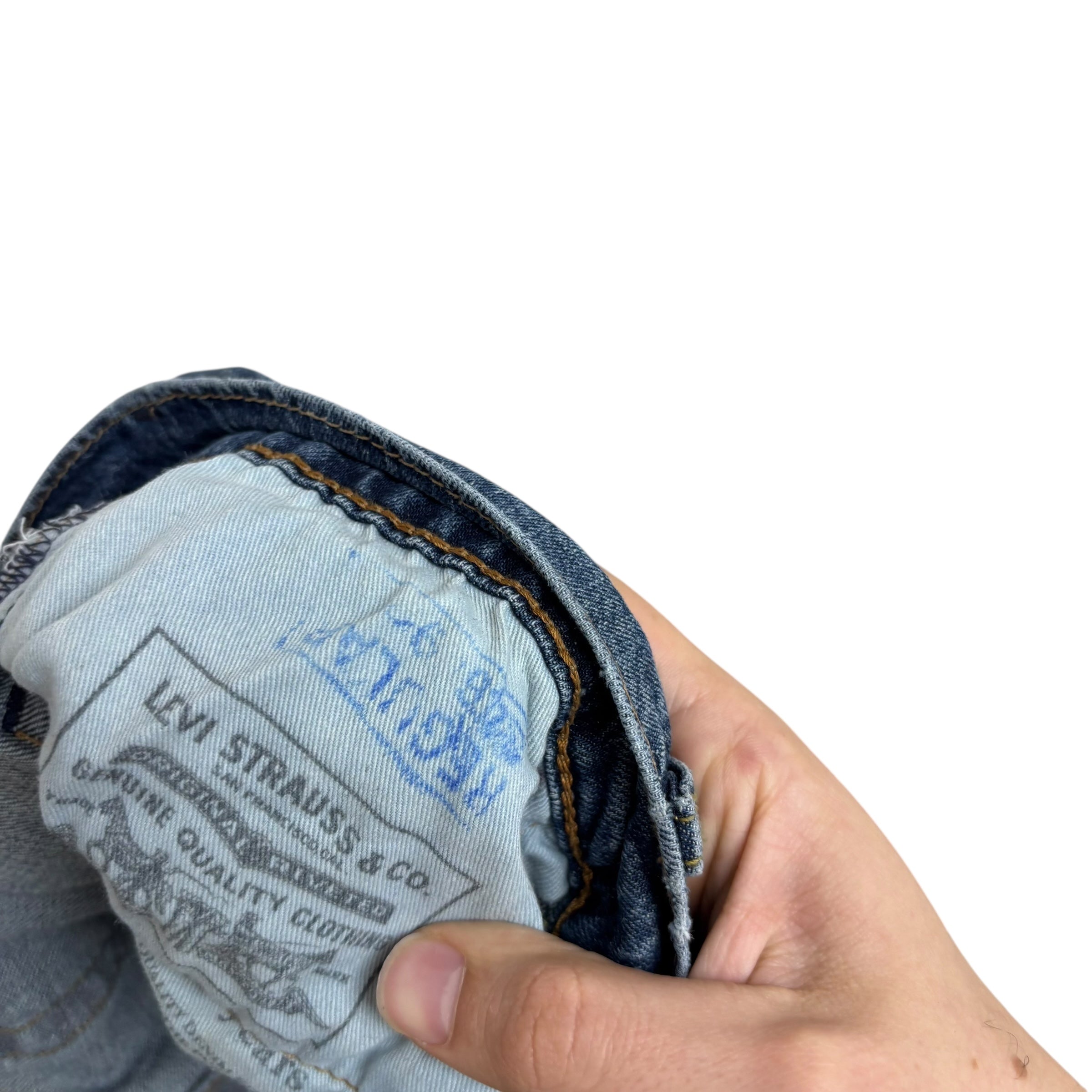 Levis 512 Jeans W28 L28 Mens Mid Blue Slim Tapered Fit Stretch Denim (E)