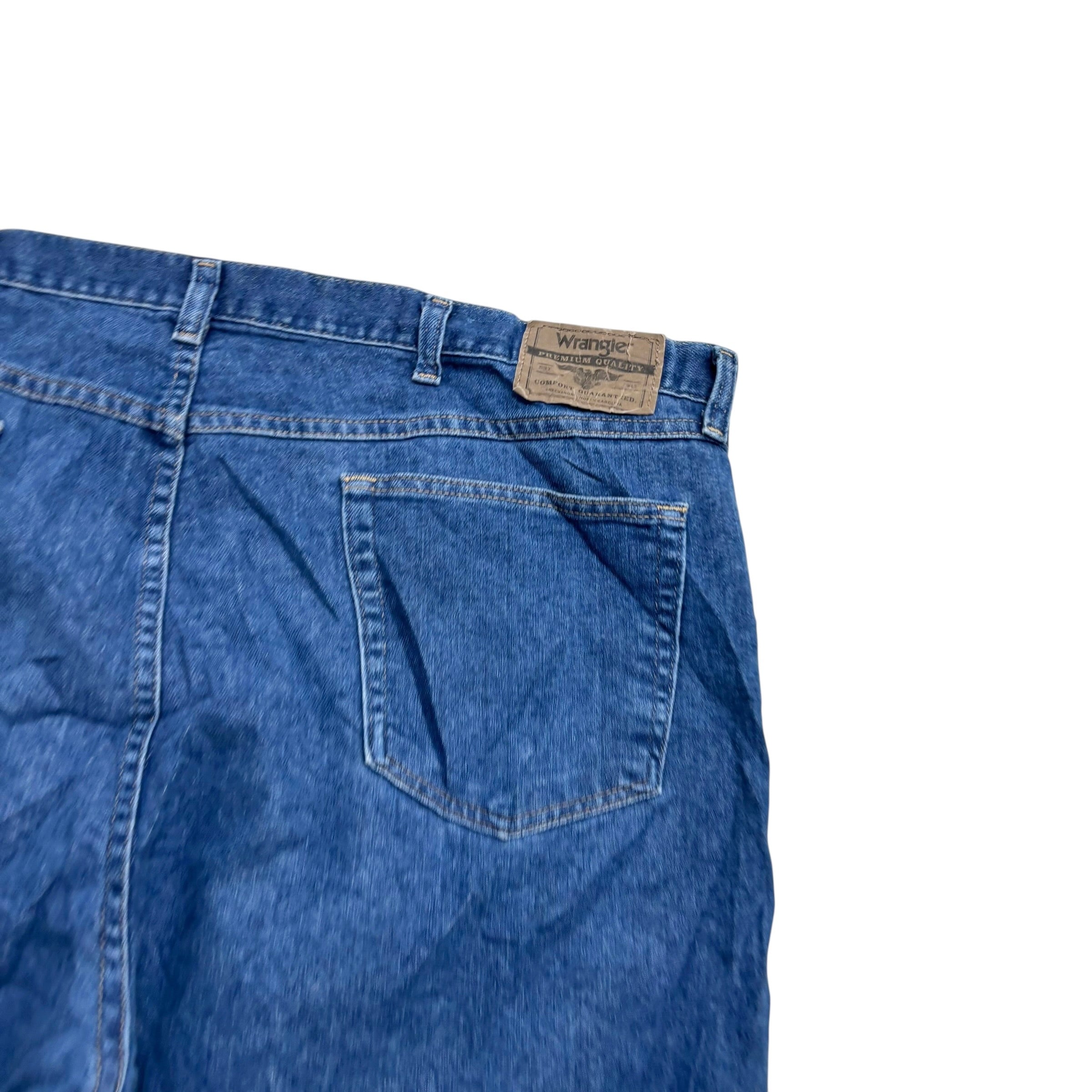 Wrangler Jeans W42 L30 Mens Mid Blue Regular Straight Fit Denim (E)