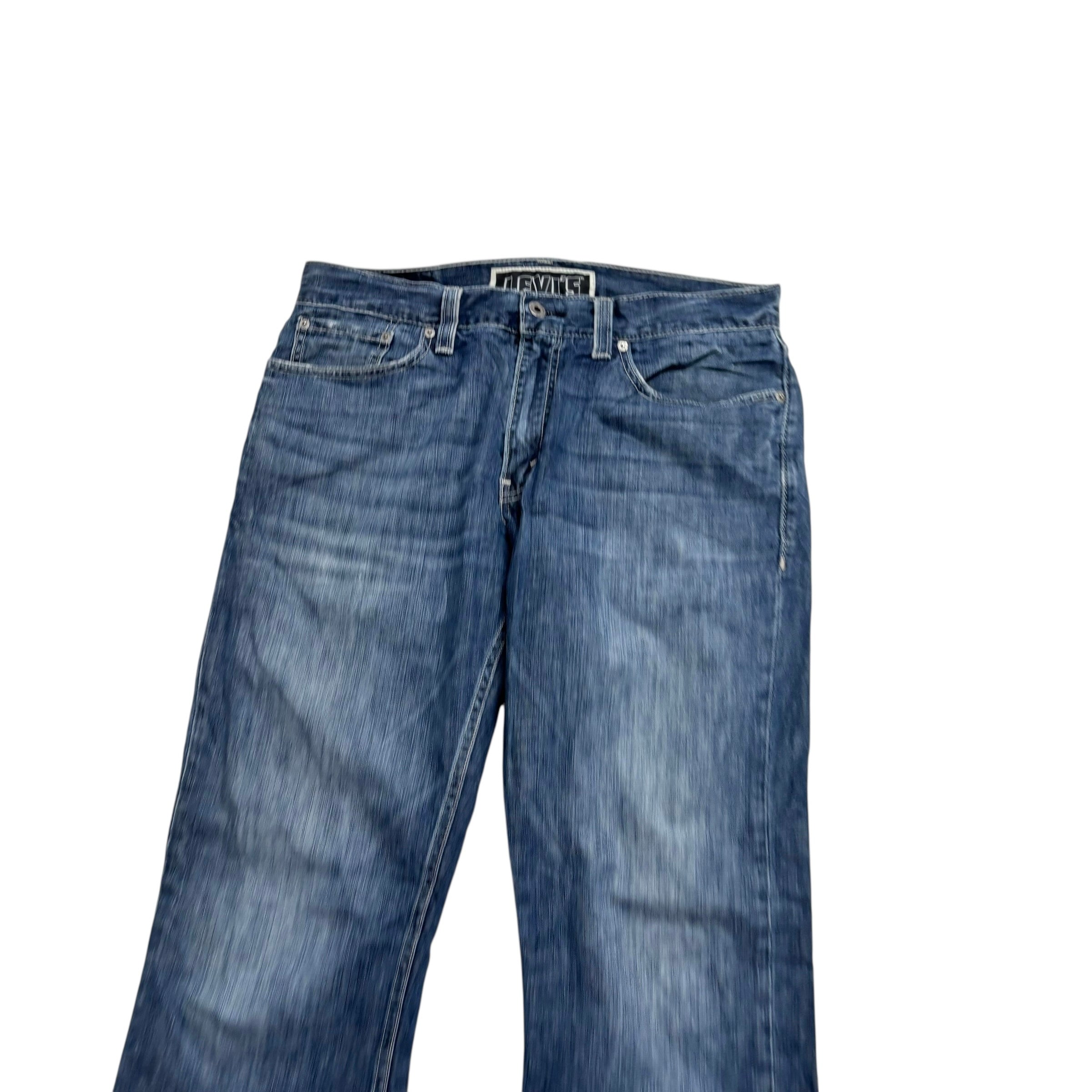 Levis 527 Jeans W34 L34 Mens Mid Blue Low Bootcut Y2K Vintage Denim