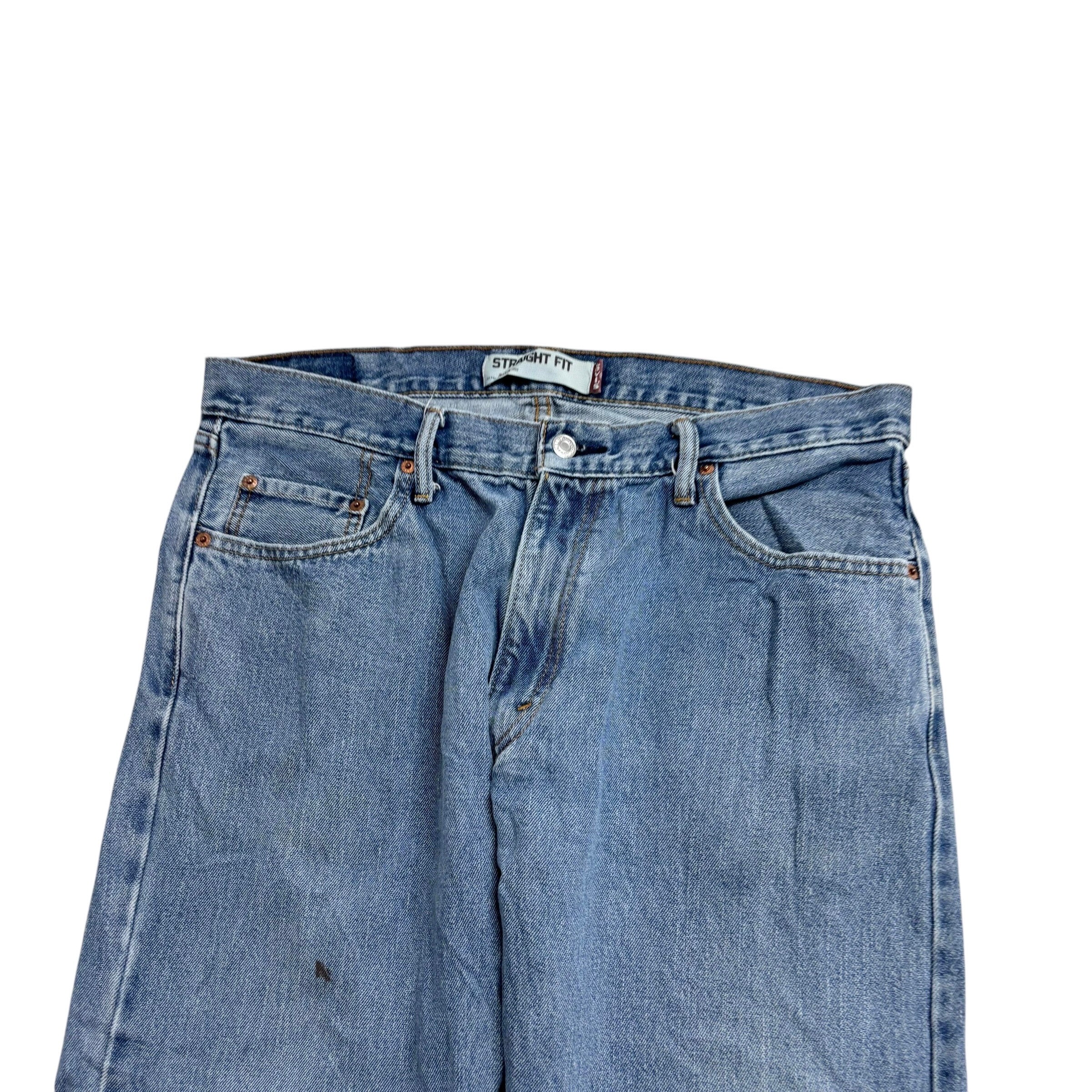 Levis 505 Jeans W36 L32 Mens Light Blue Regular Straight Fit Vintage Denim