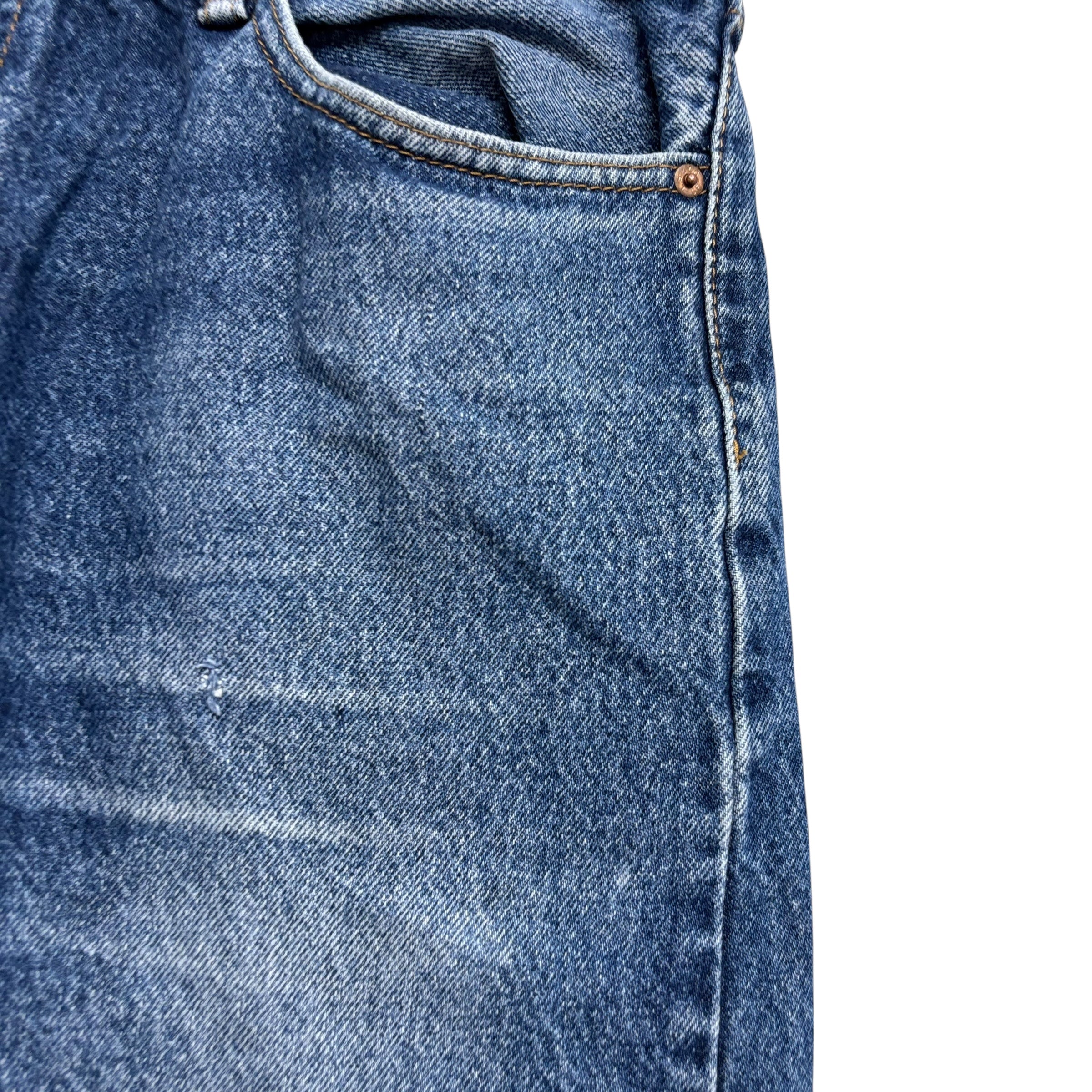 Levis 505 Jeans W38 L32 Mens Mid Blue Regular Straight Fit Vintage Denim