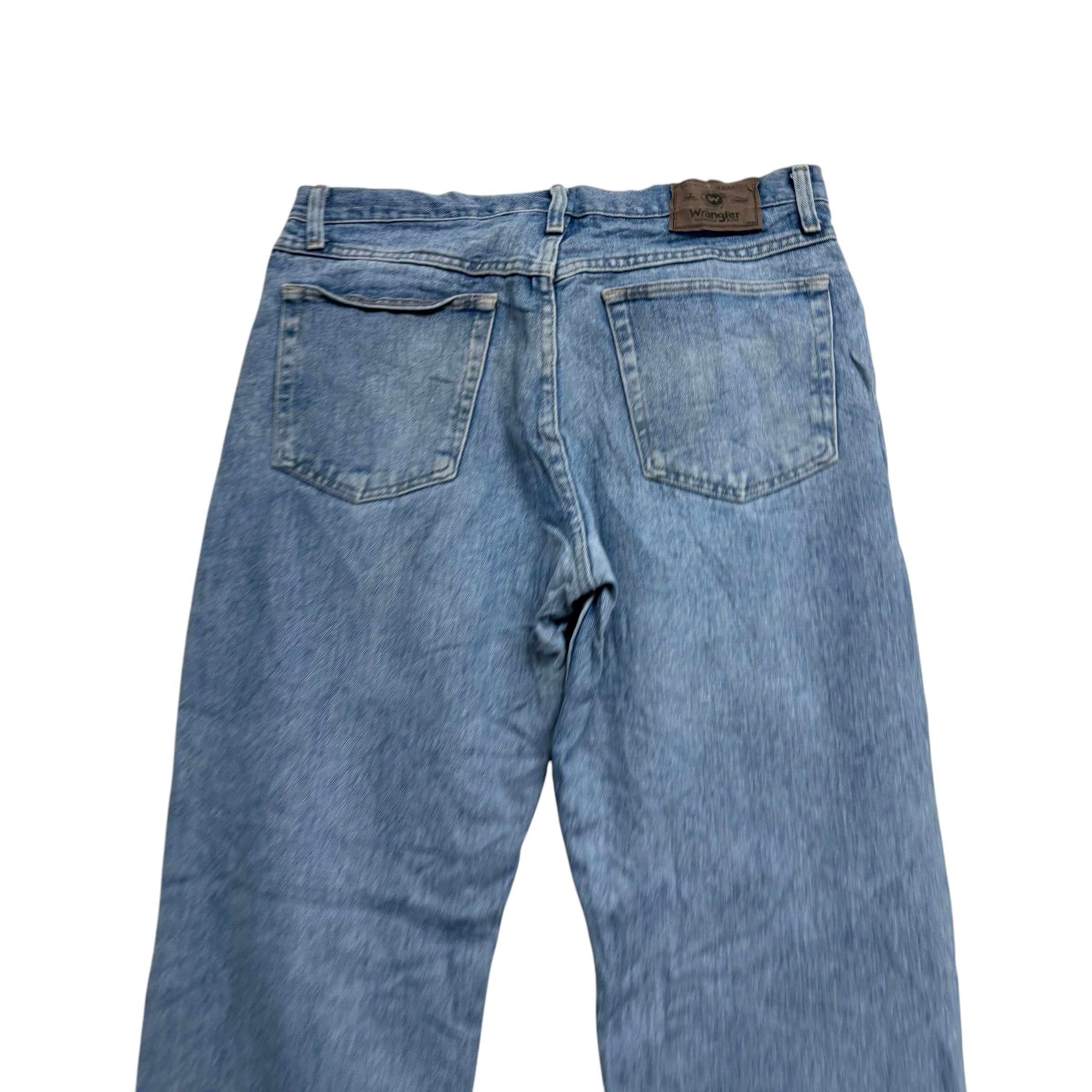 Wrangler Jeans W33 L30 Mens Light Blue Baggy Relaxed Straight Fit Denim (F)
