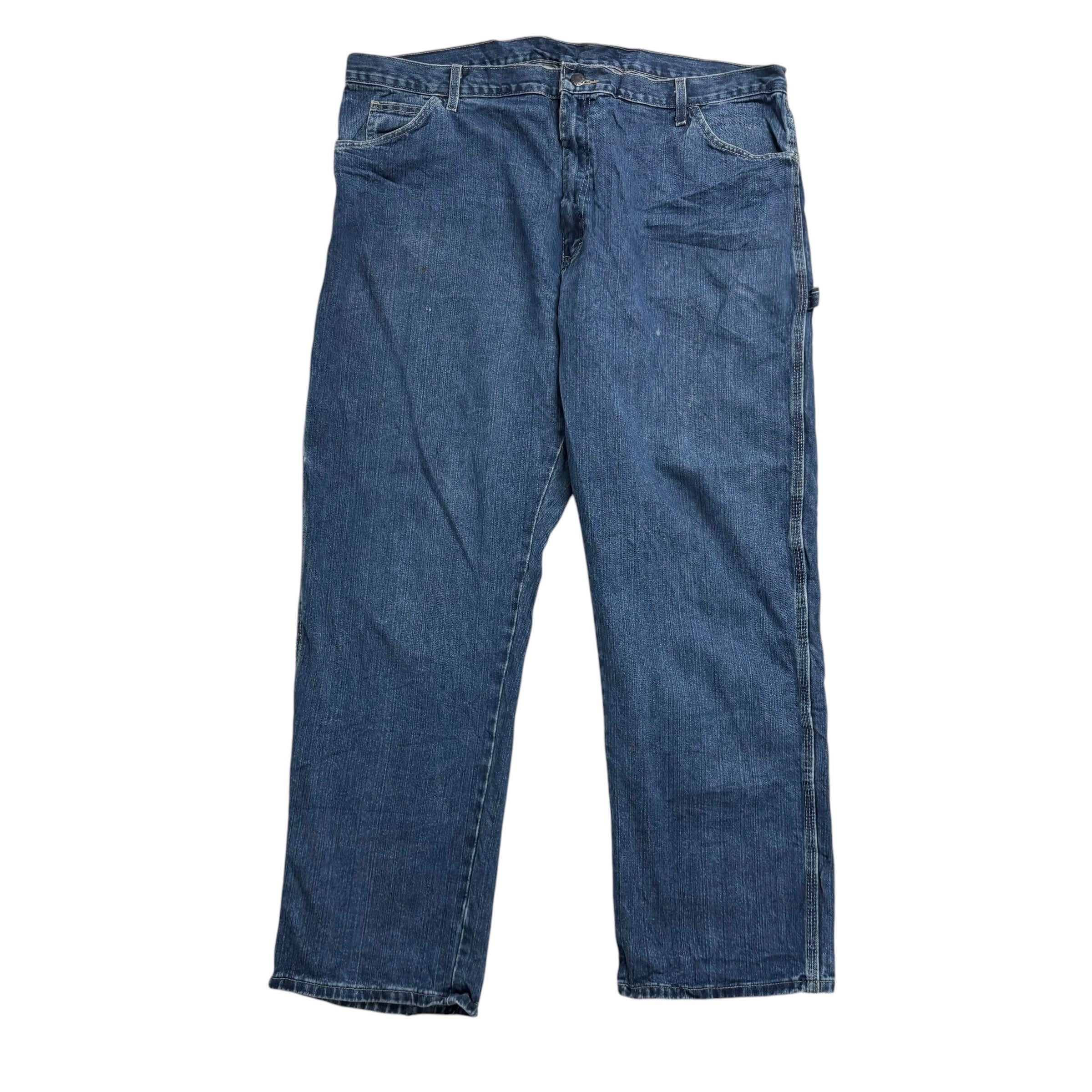 Dickies Carpenter Jeans W42 L32 Mens Mid Blue Relaxed Straight Fit Pants