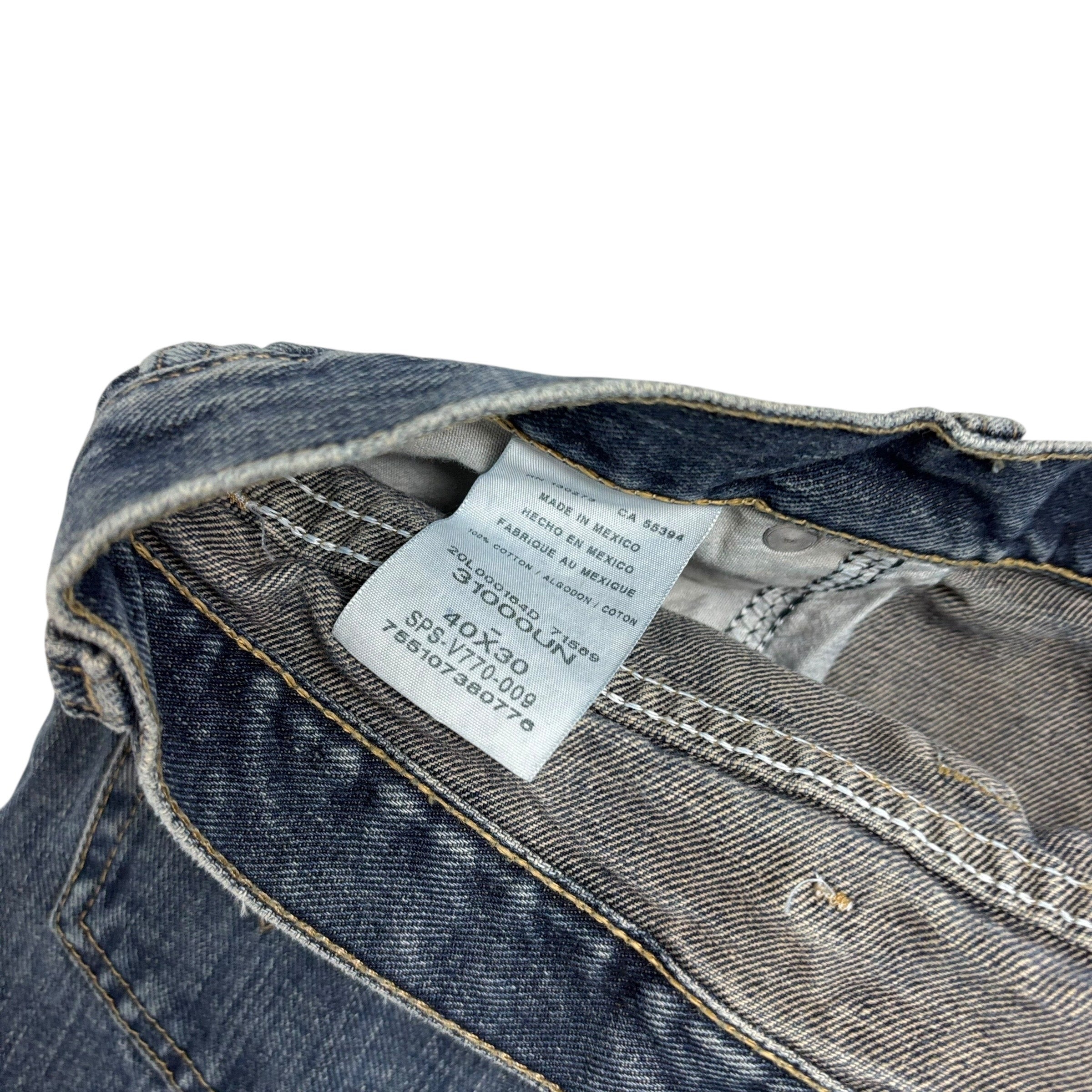 Wrangler Jeans W40 L30 Mens Mid Blue Regular Straight Fit Vintage Denim (E)