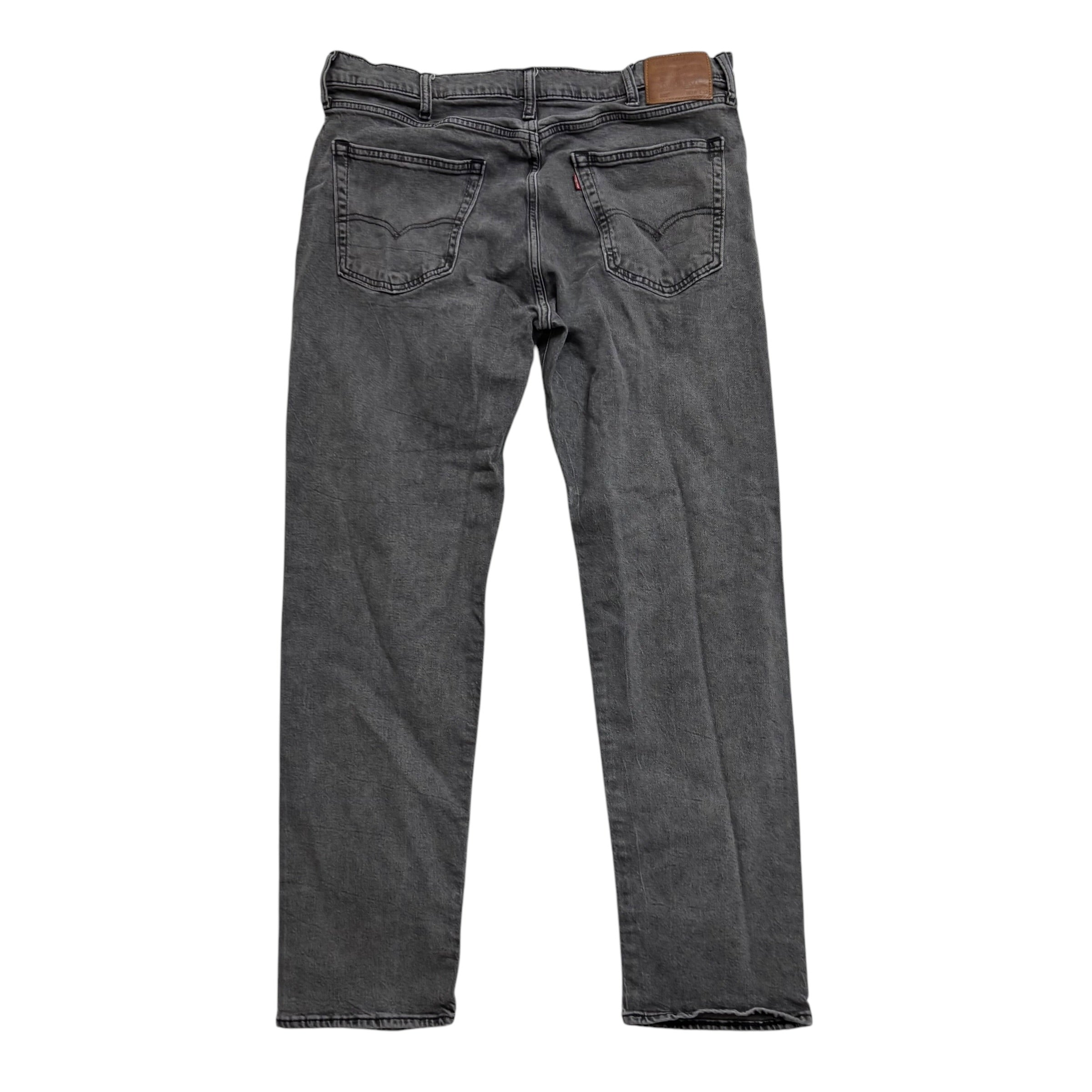 Levis 502 Jeans W38 L32 Mens Grey Regular Taper Fit Stretch Premium Denim