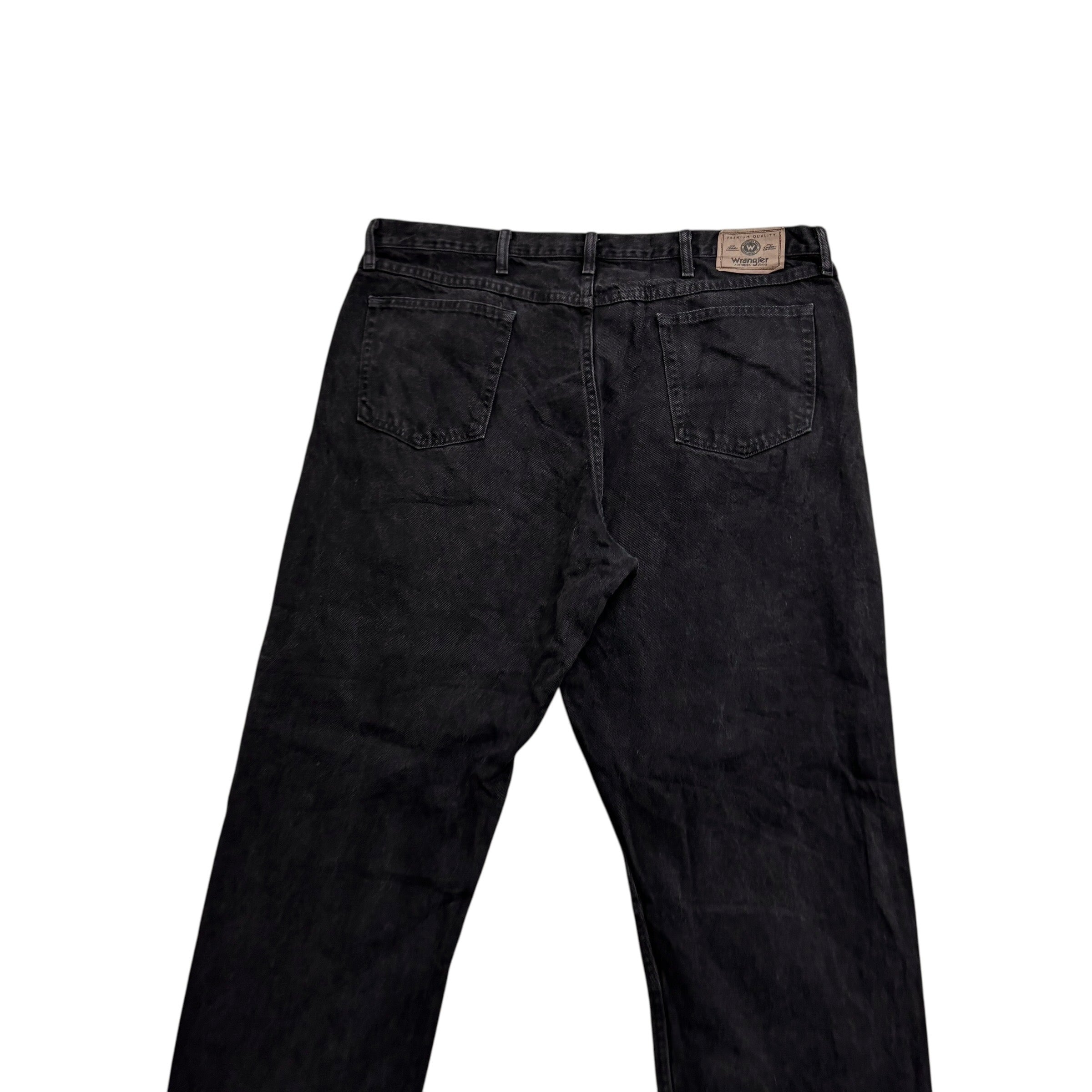 Wrangler Jeans W42 L31 Mens Black Relaxed Straight Fit Baggy Denim (E)