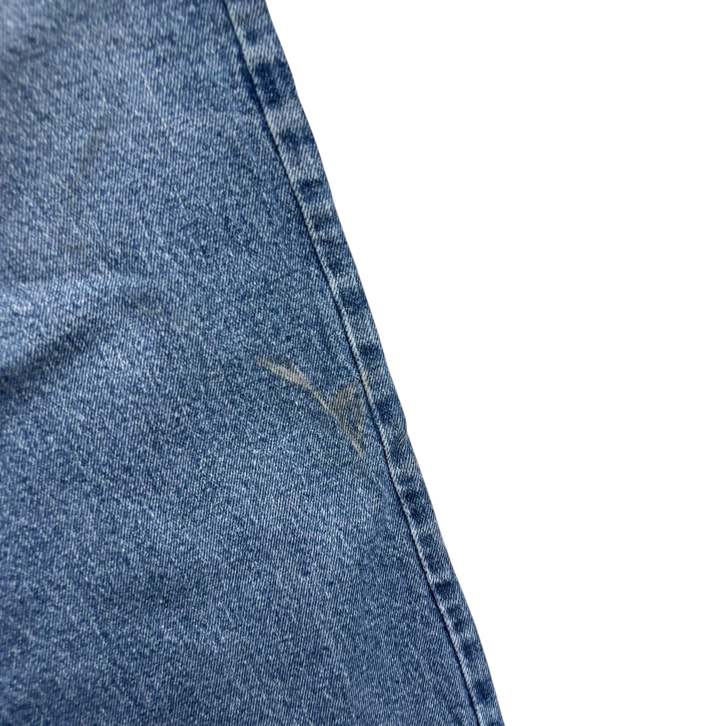 Wrangler Jeans W42 L32 Mens Mid Blue Relaxed Straight Fit Stretch Denim