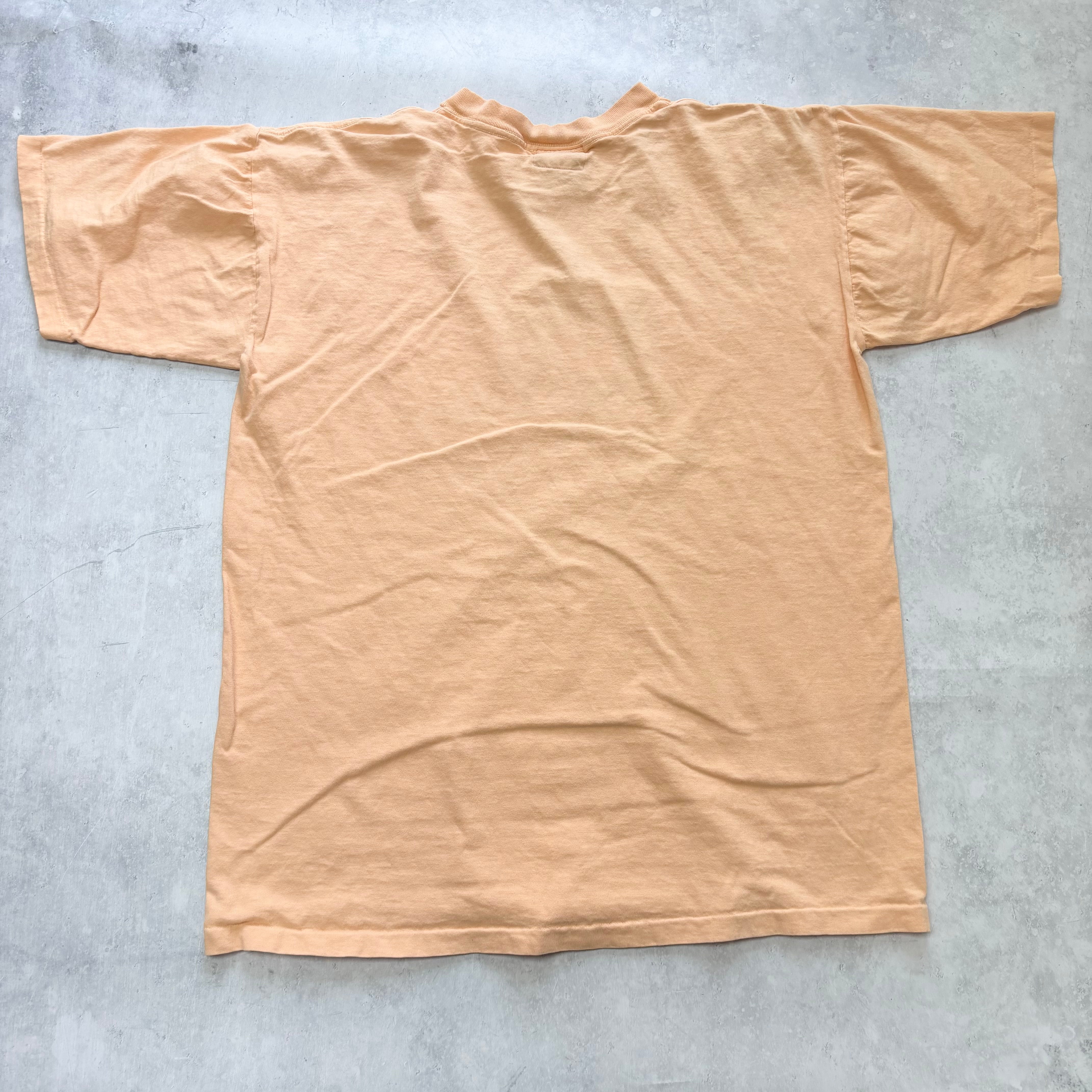 Vintage T Shirt Mens Large Peach Single Stitch Graphic Print 90s Tourist (E)