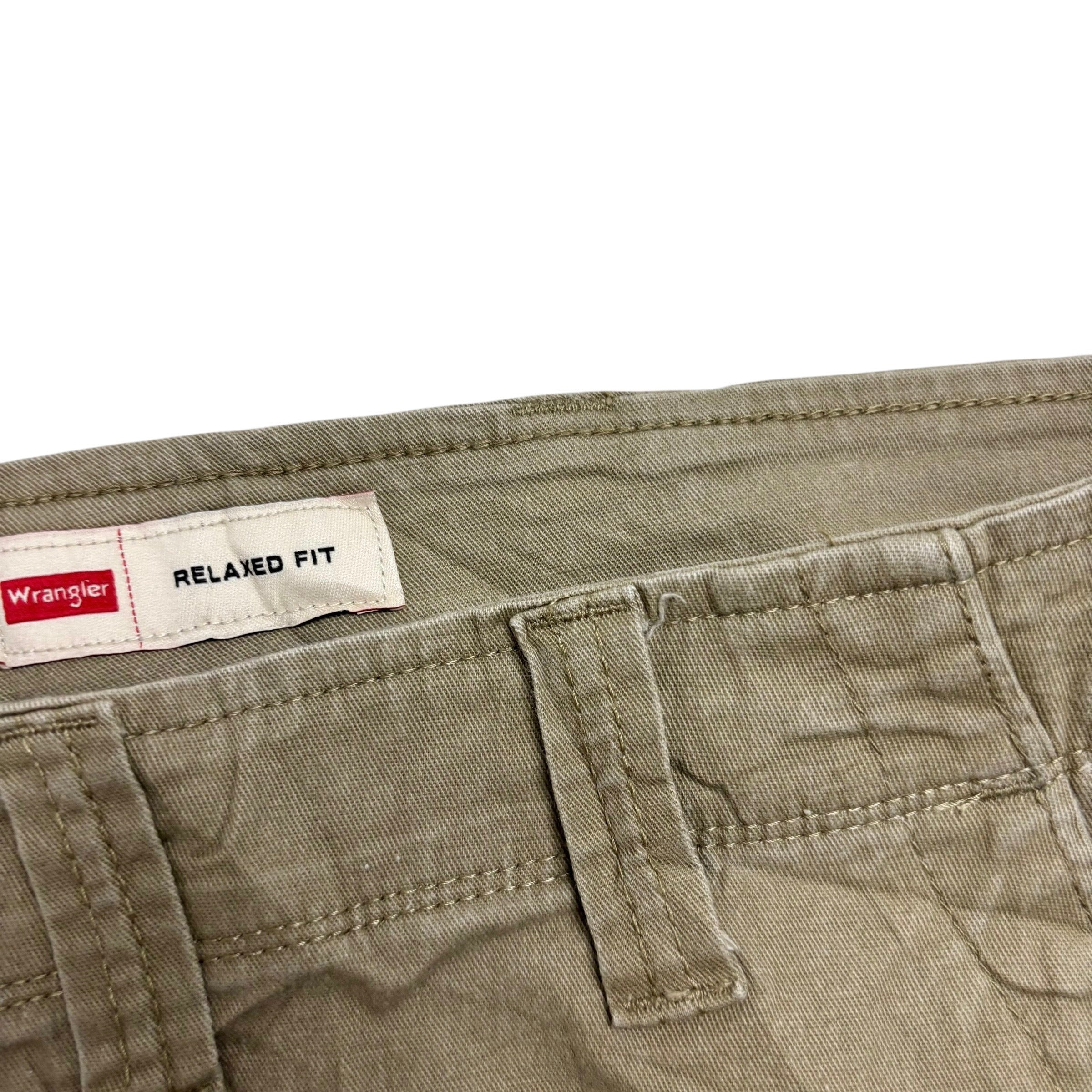 Wrangler Cargo Pants W44 L30 Mens Beige Baggy Relaxed Straight Fit Trousers