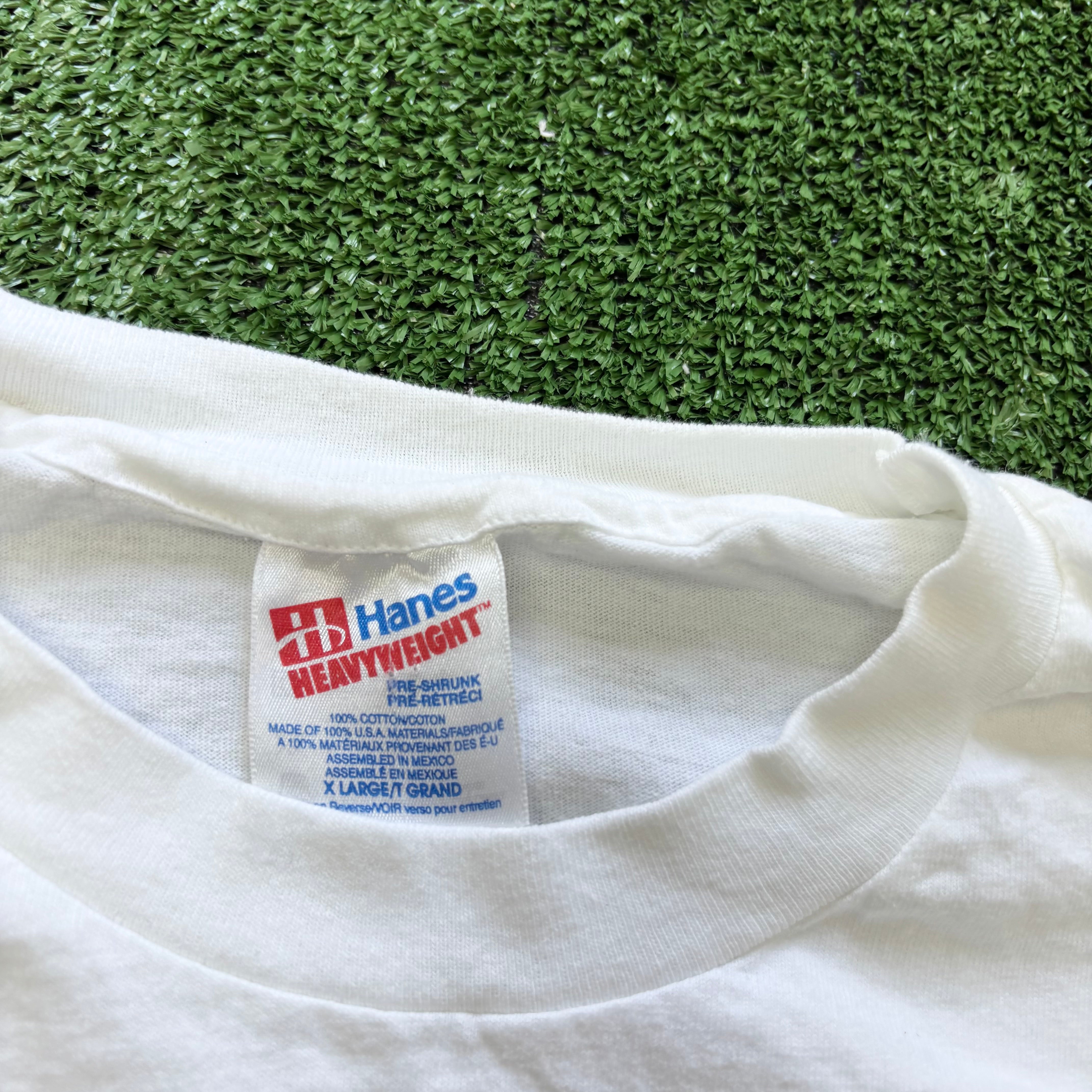 Vintage T Shirt Mens XL White Single Stitch Graphic Print 90s Olympics (E)