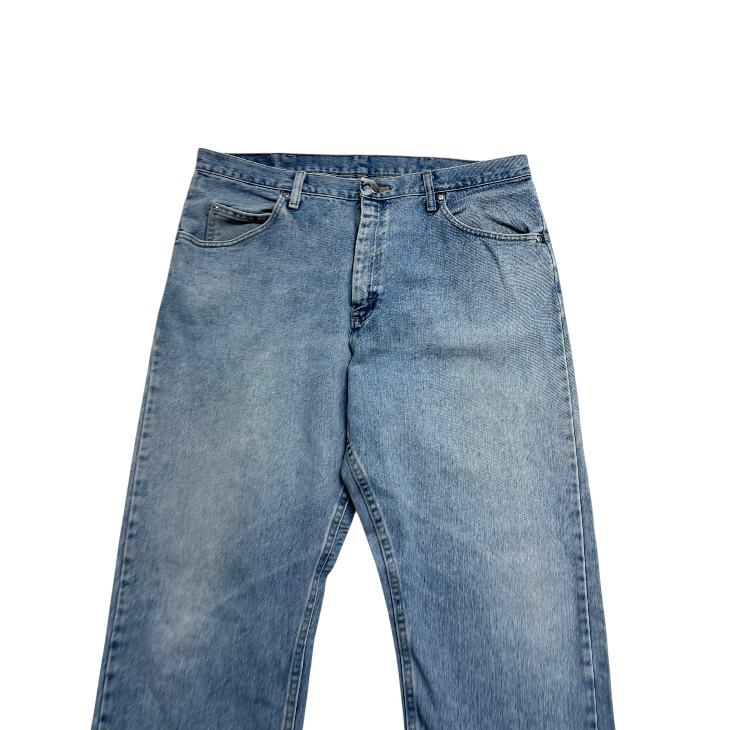 Wrangler Jeans W38 L30 Mens Light Blue Relaxed Straight Fit Denim (E)