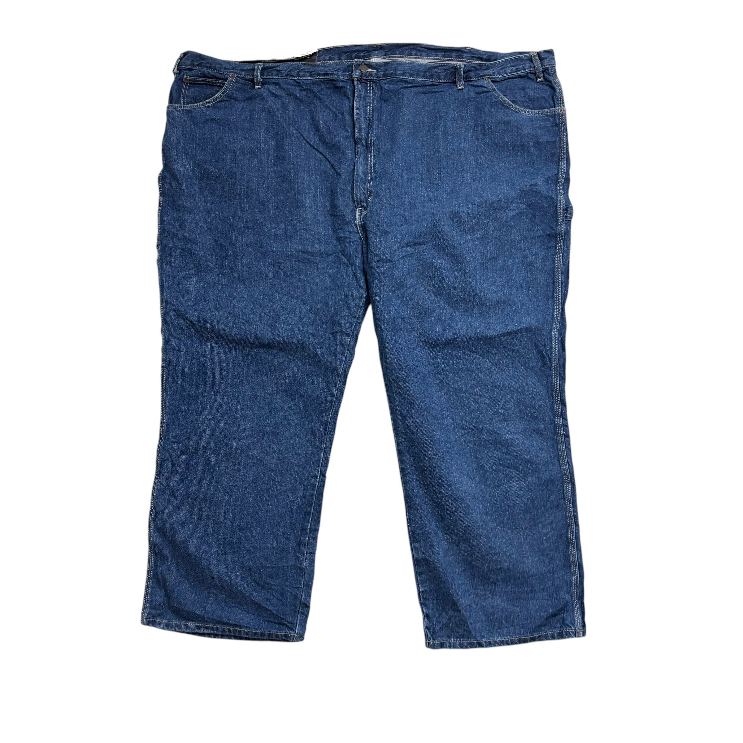Dickies Carpenter Jeans W60 L30 Mens Mid Blue Relaxed Straight Fit Pants (E)