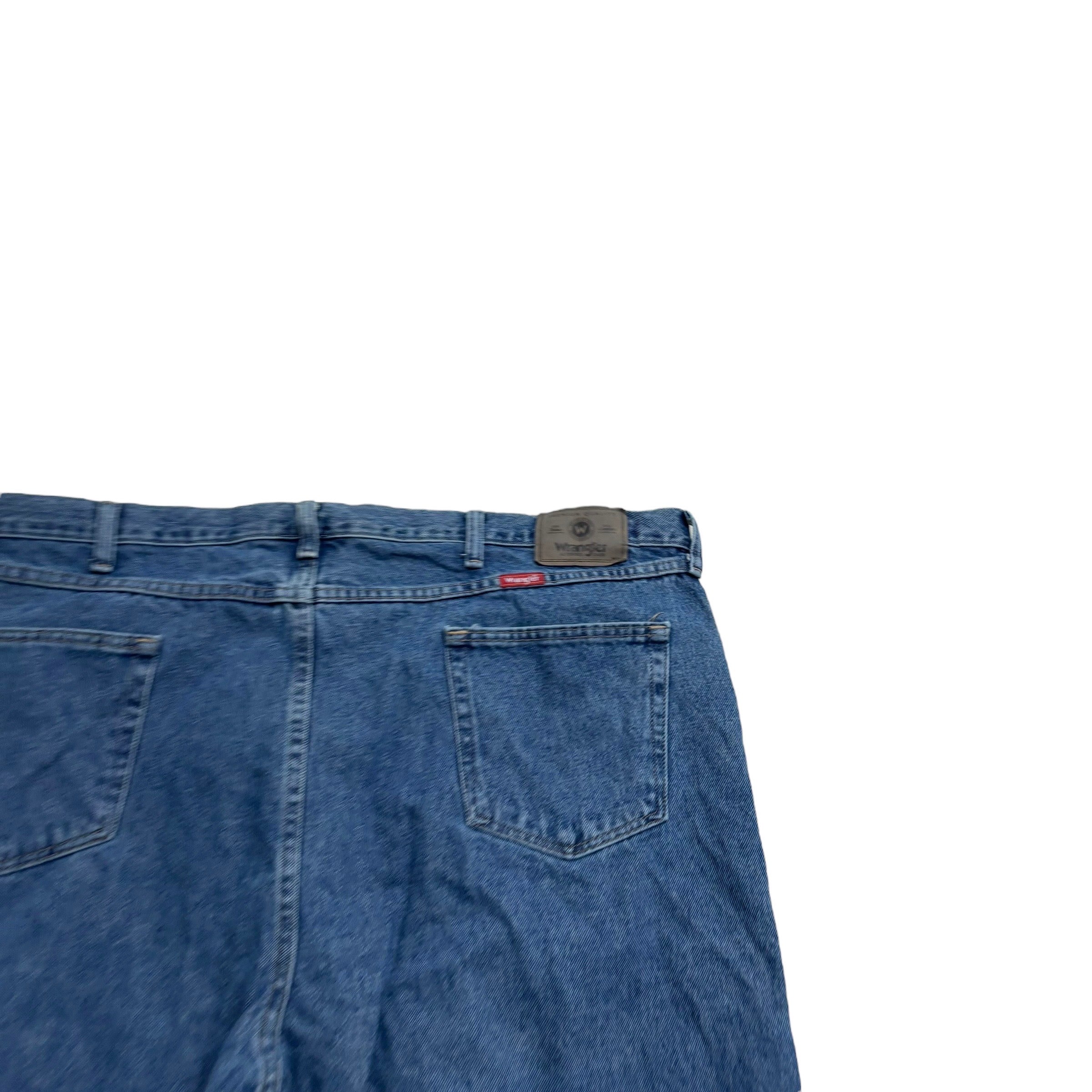 Wrangler Jeans W48 L30 Mens Mid Blue Regular Straight Fit Denim