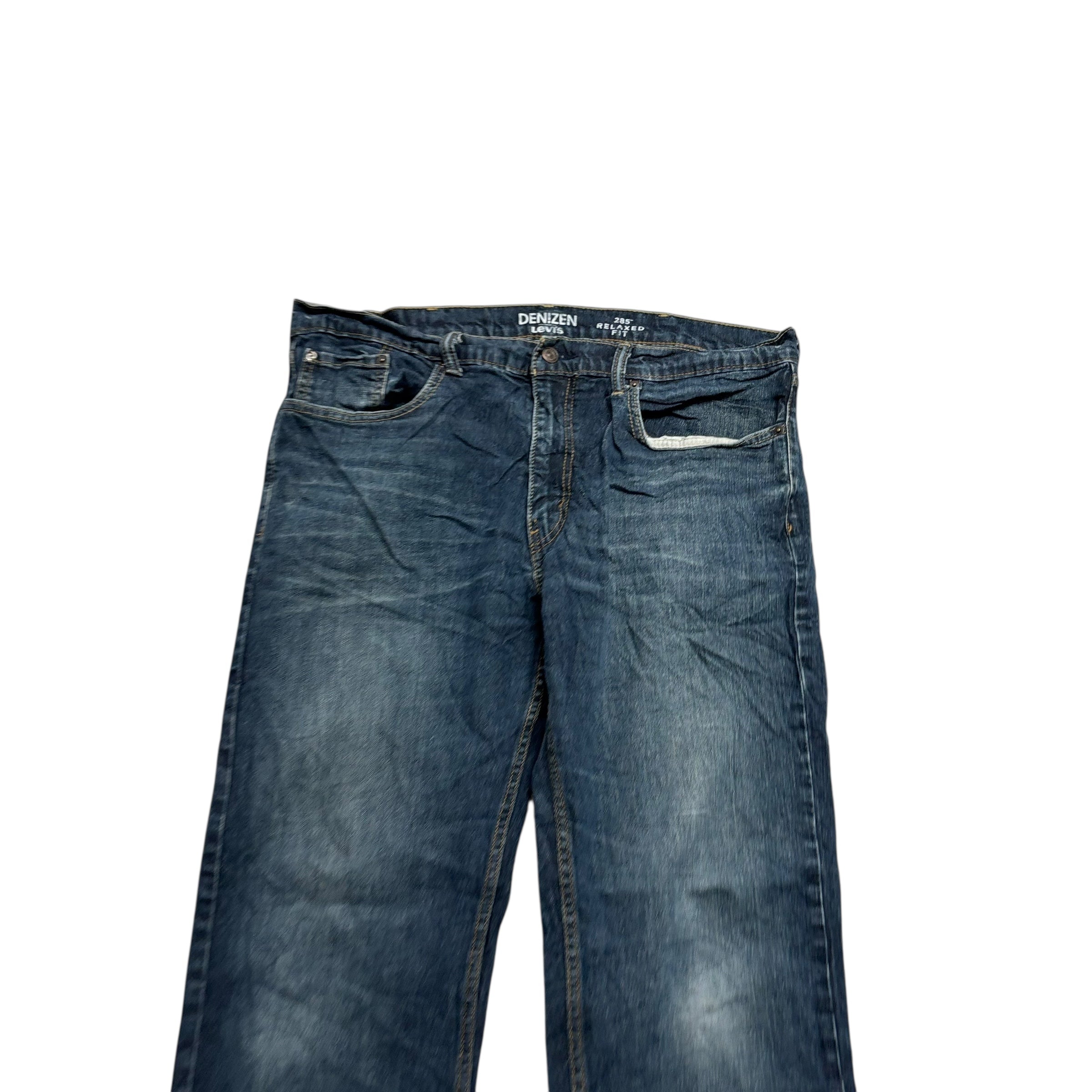 Levis Signature Jeans W38 L34 Mens Dark Blue Relaxed Straight Stretch Denim