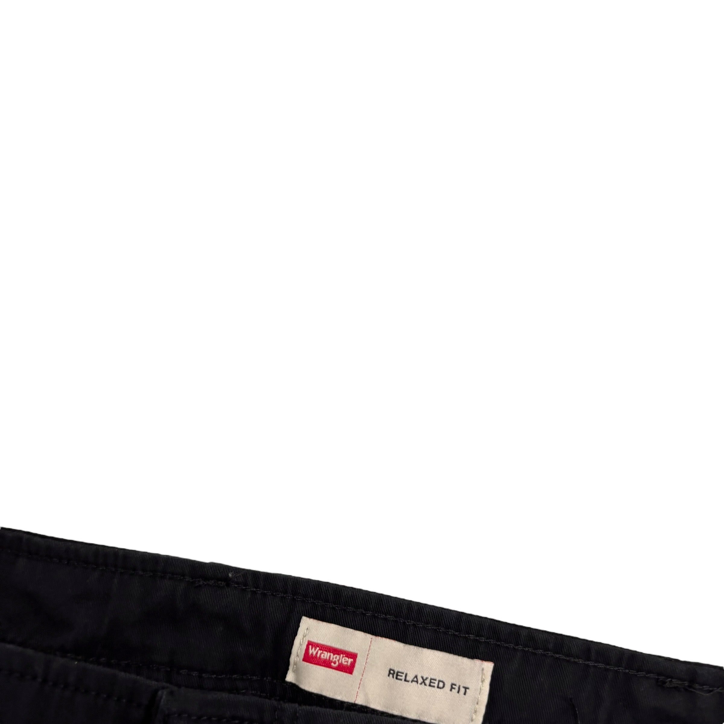 Wrangler Cargo Trousers W42 L30 Mens Black Relaxed Straight Fit Stetch Pants (E)