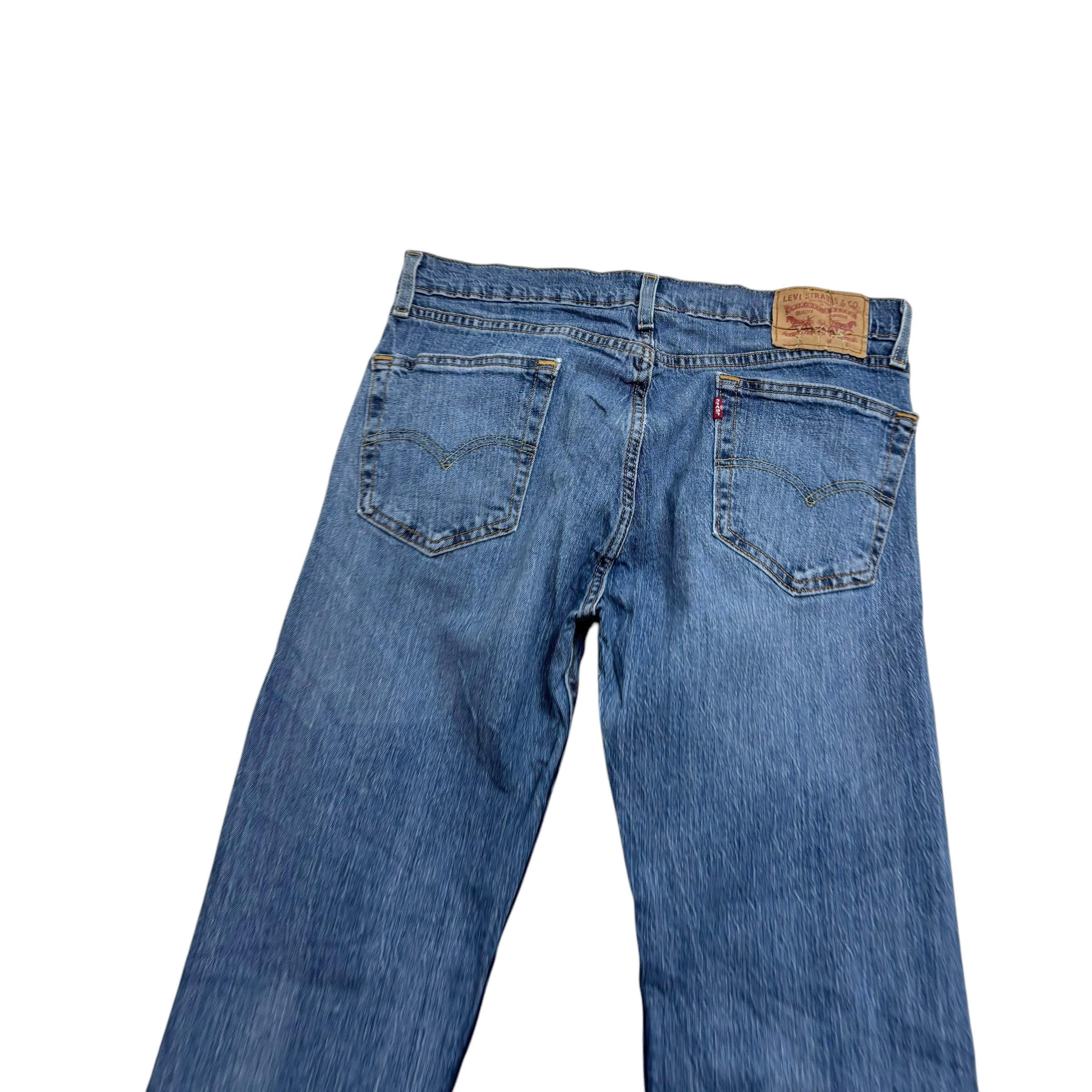 Levis 505 Jeans W31 L32 Mens Mid Blue Regular Straight Fit Stretch Denim