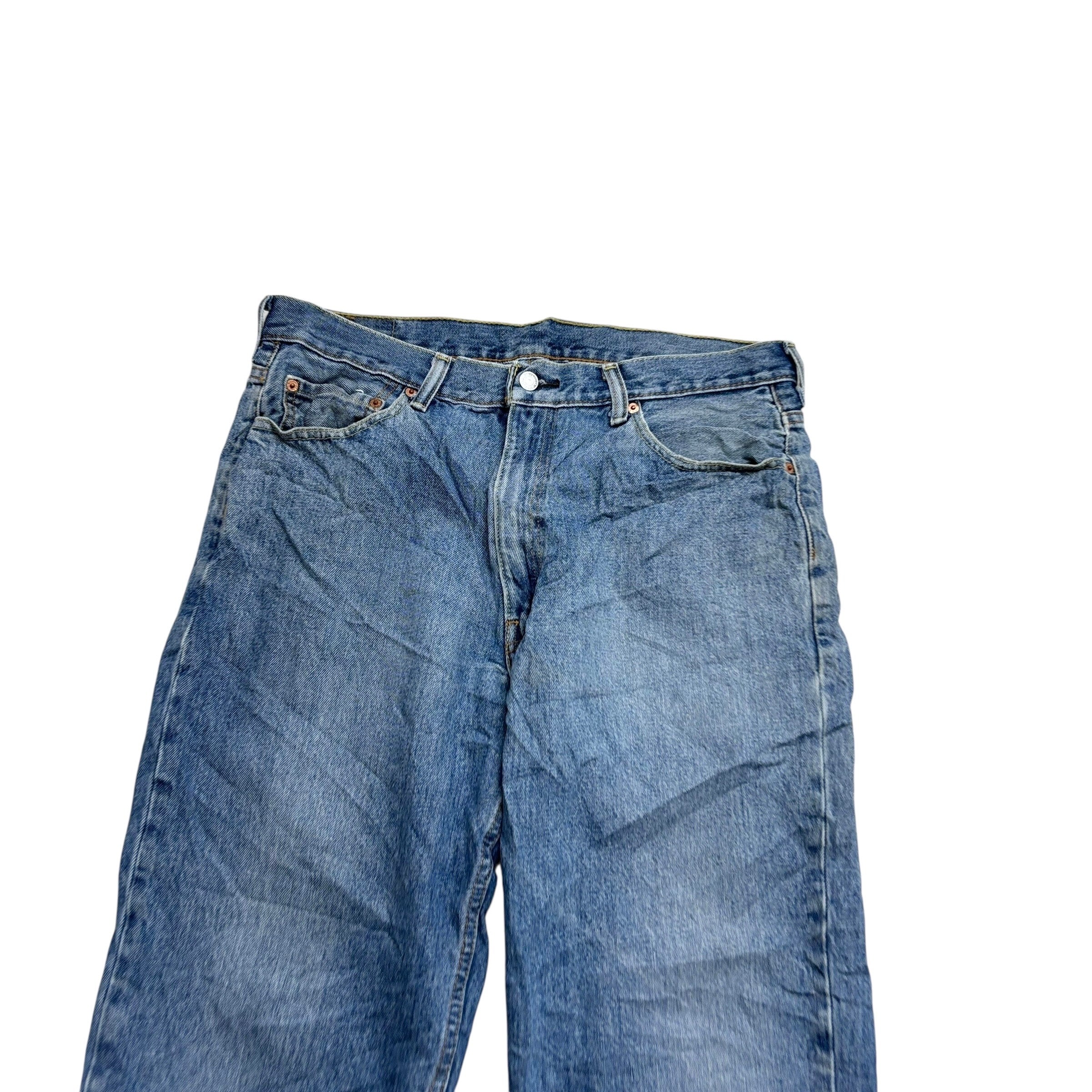 Levis 550 Jeans W36 L29 Mens Mid Blue Baggy Relaxed Straight Fit Denim