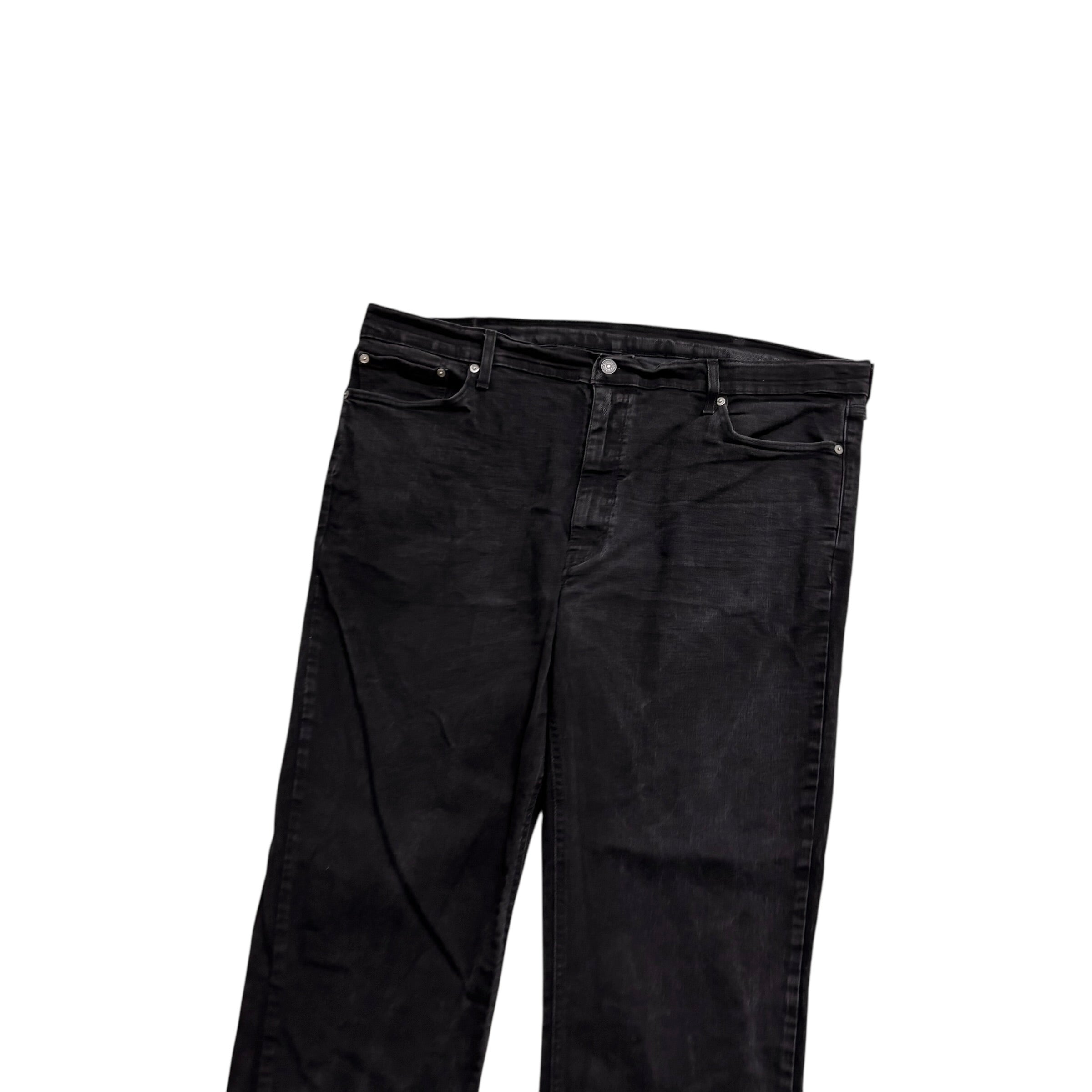 Levis 541 Jeans W44 L30 Mens Black Athletic Tapered Fit Stretch Denim (E)