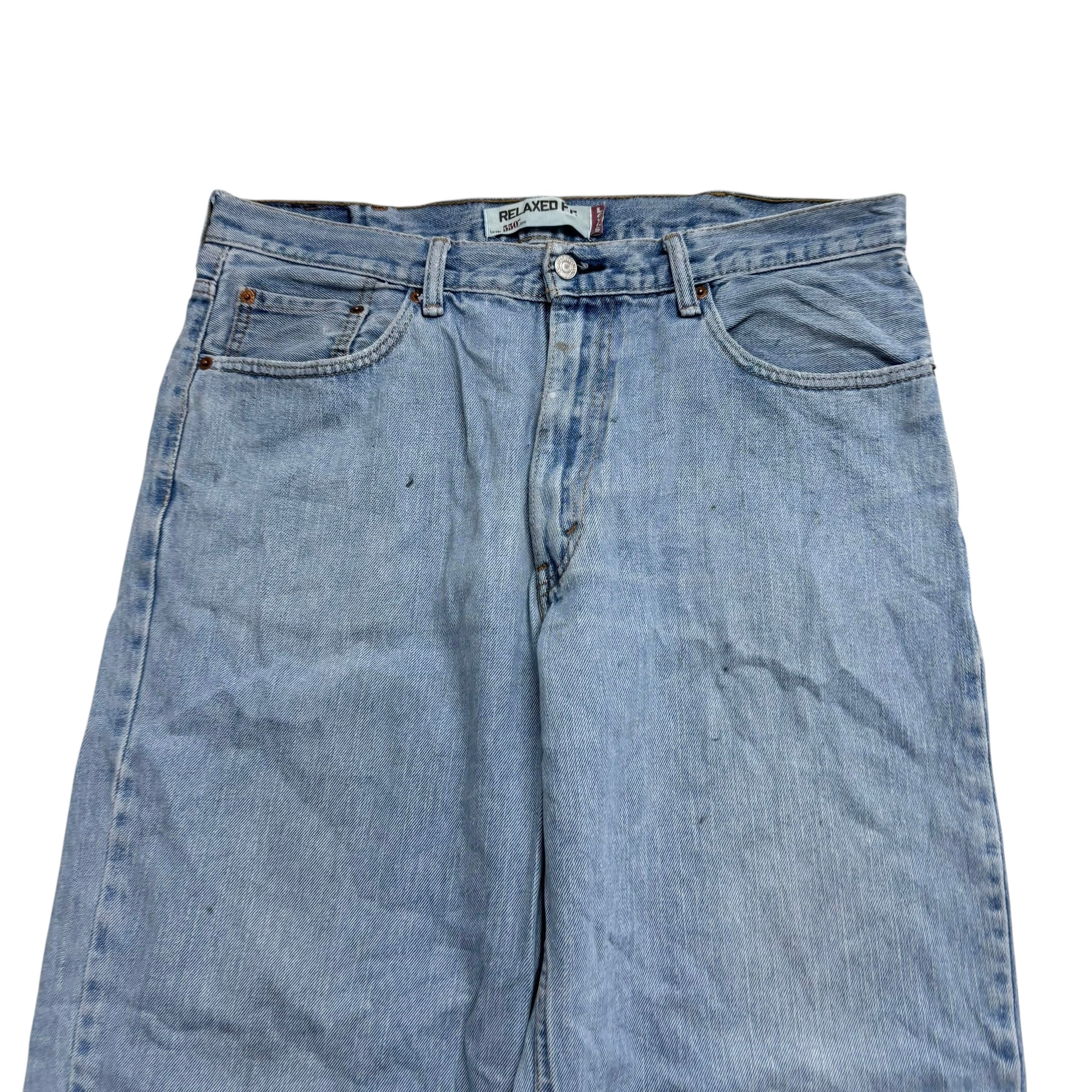Levis 550 Jeans W36 L32 Mens Light Blue Baggy Relaxed Straight Vintage Denim (F)
