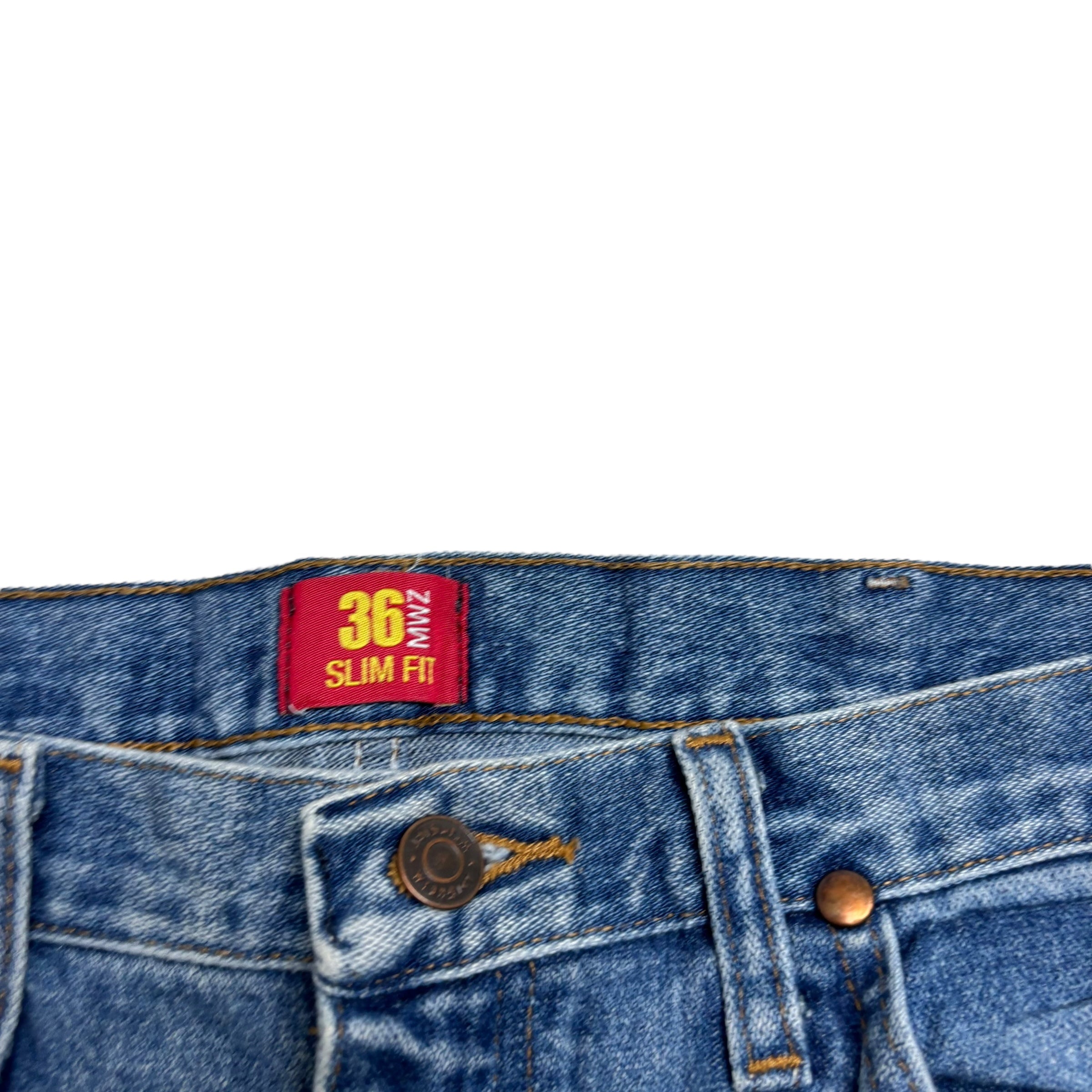 Wrangler Jeans Cowboy Cut W32 L34 Mens Light Blue 36MWZ Slim Fit Denim