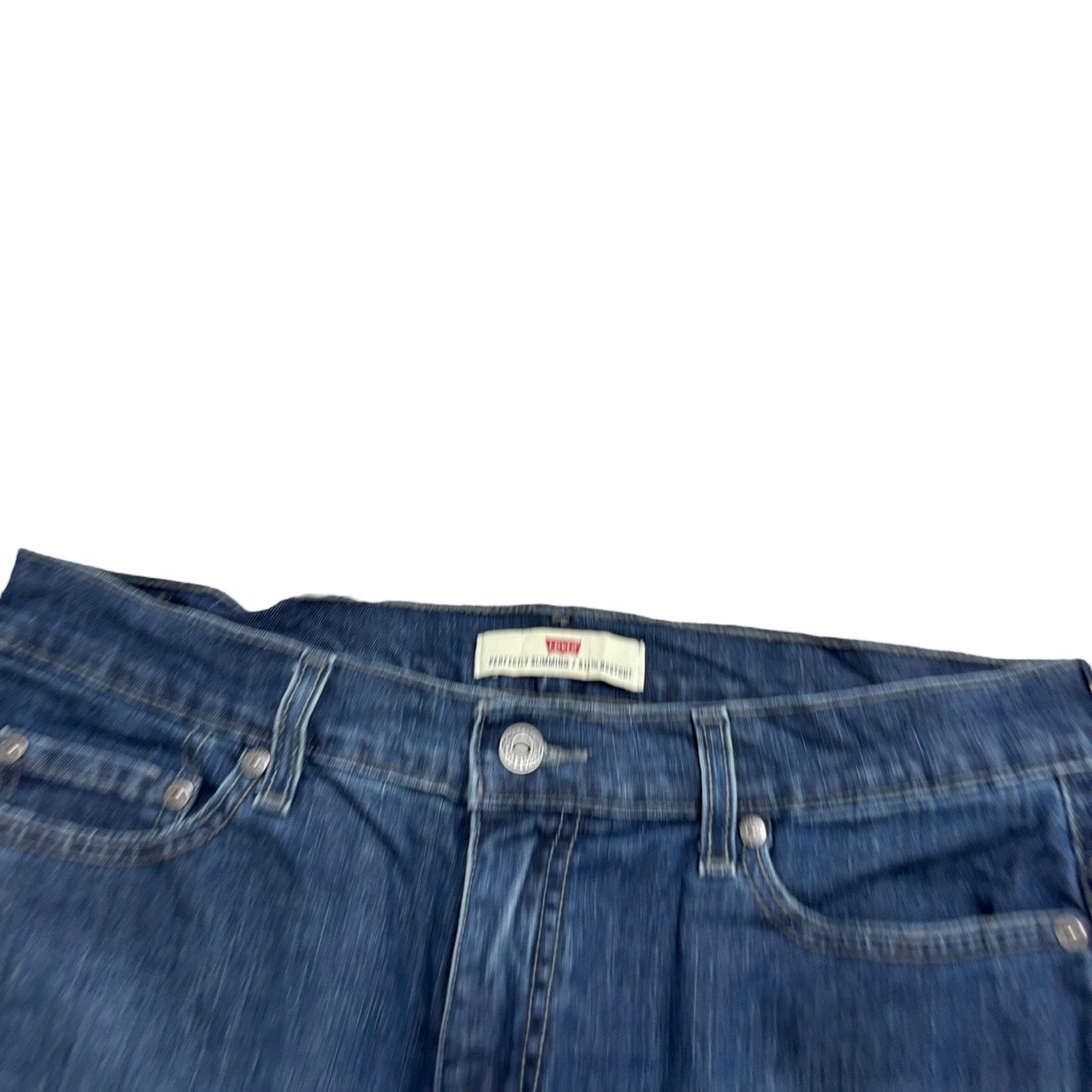 Levis 512 Jeans W32 L30 Womens Slimming Bootcut Dark Blue Stretch Denim (E)