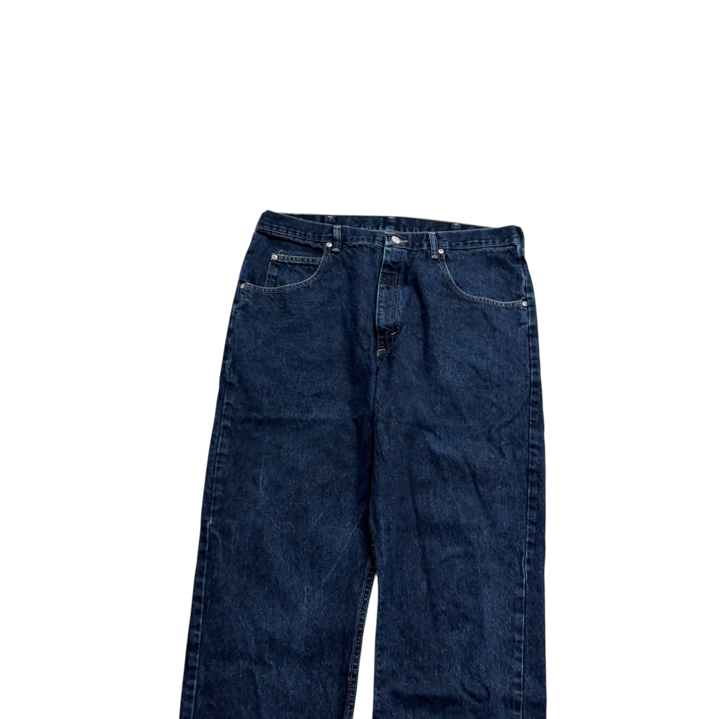 Wrangler Jeans W36 L32 Mens Dark Blue Regular Straight Fit Vintage Denim (E)