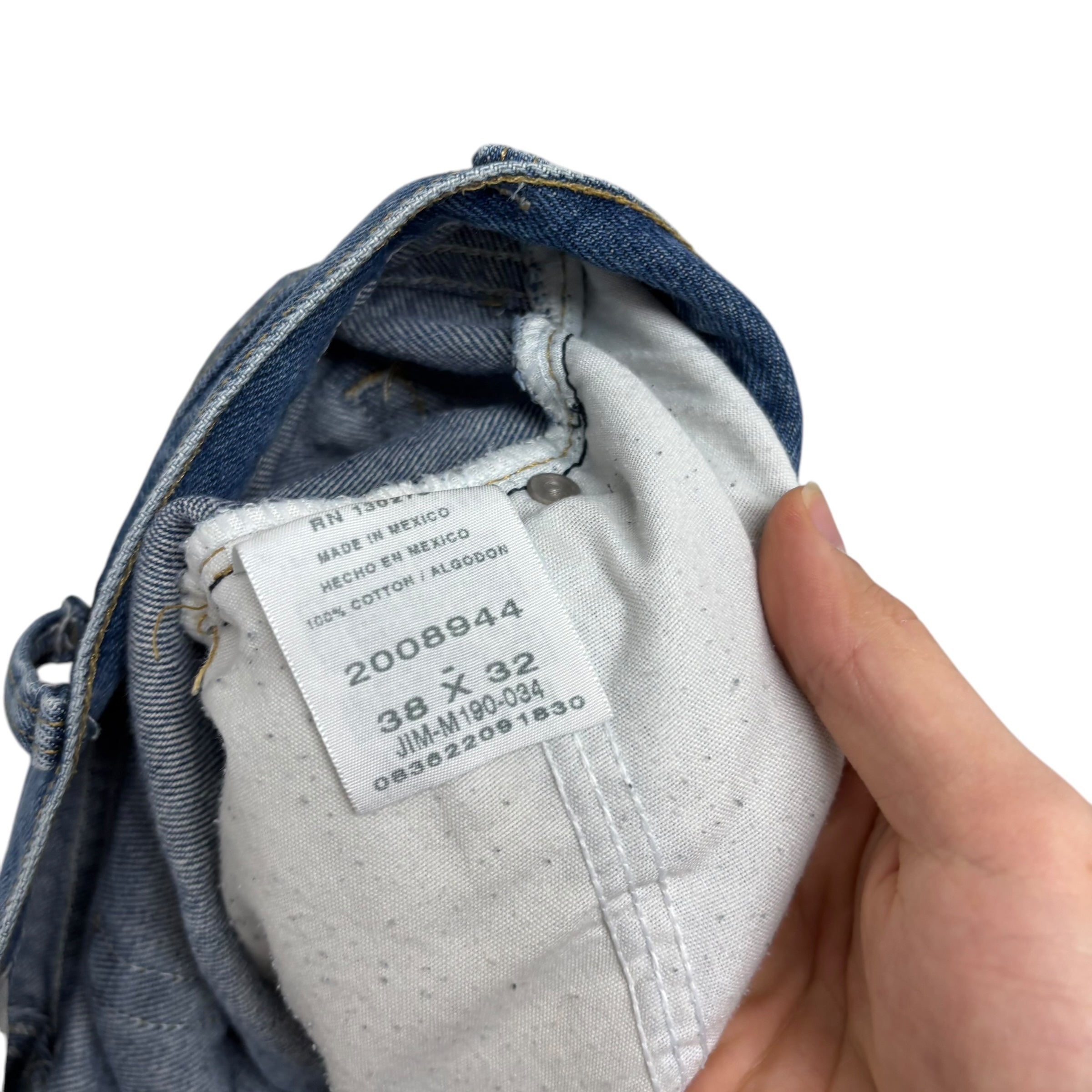 Lee Jeans W38 L32 Mens Mid Blue Regular Straight Fit Vintage Denim