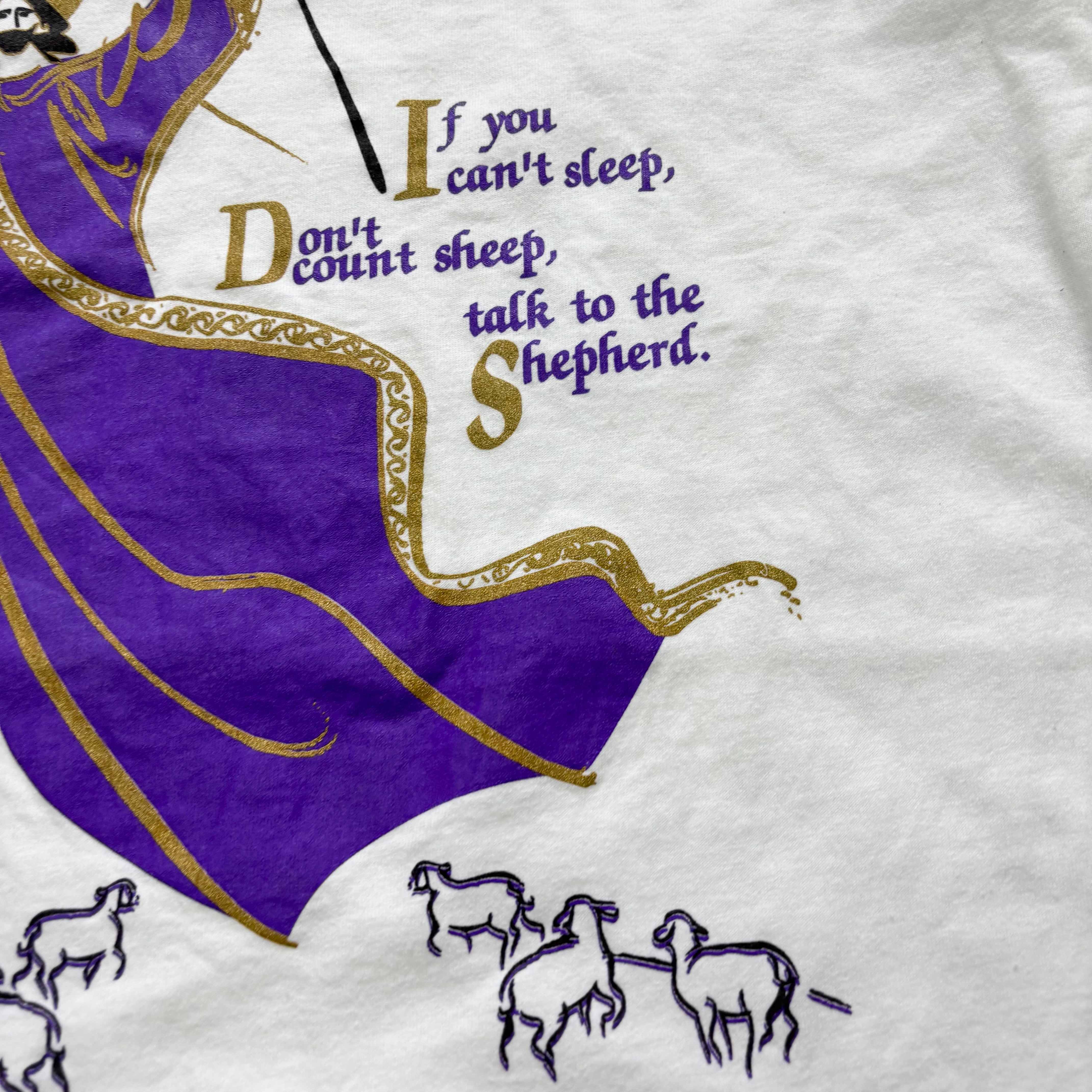 Vintage T Shirt Mens One Size White Single Stitch Graphic Print 90s