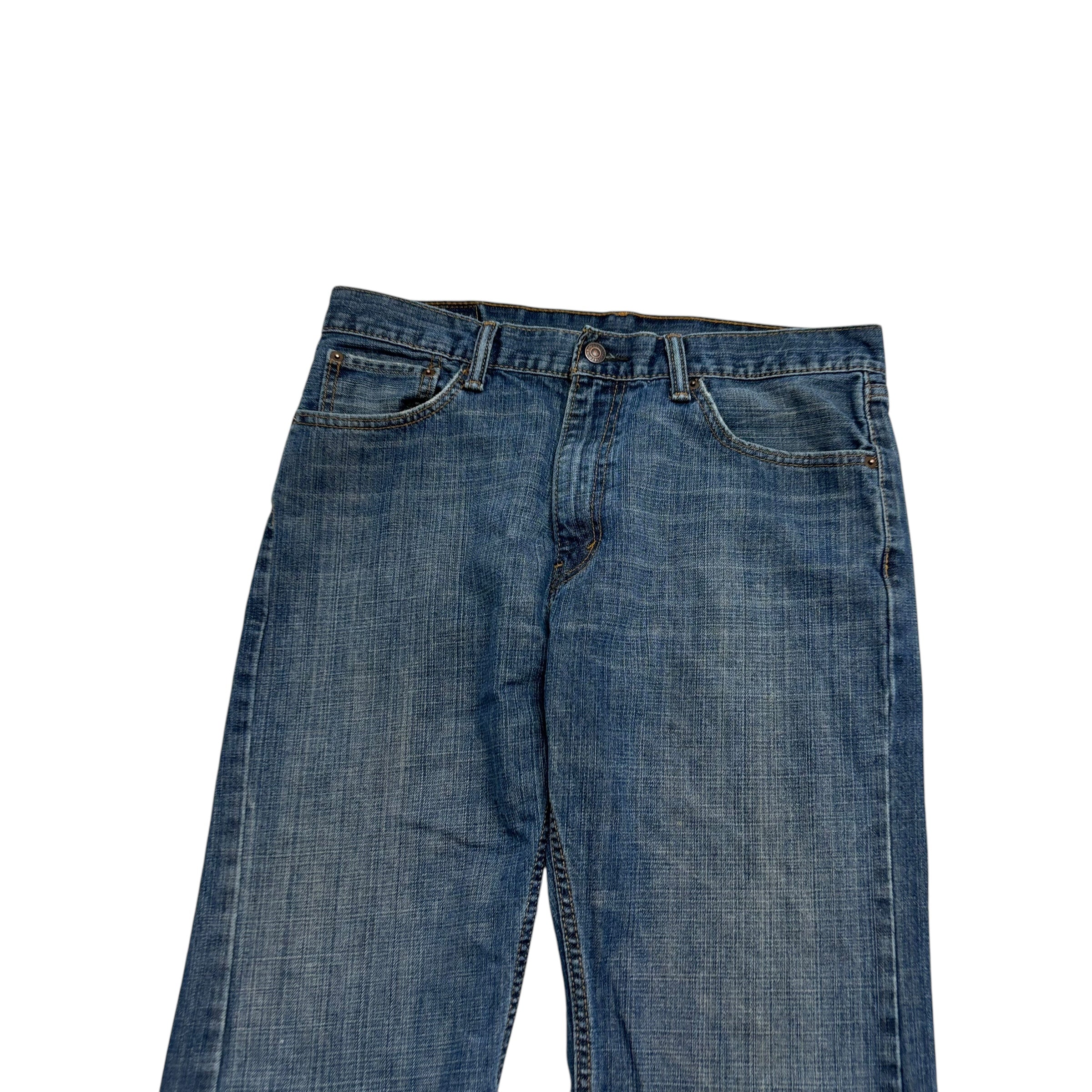 Levis 505 Jeans W33 L32 Mens Dark Blue Regular Straight Fit Vintage Denim