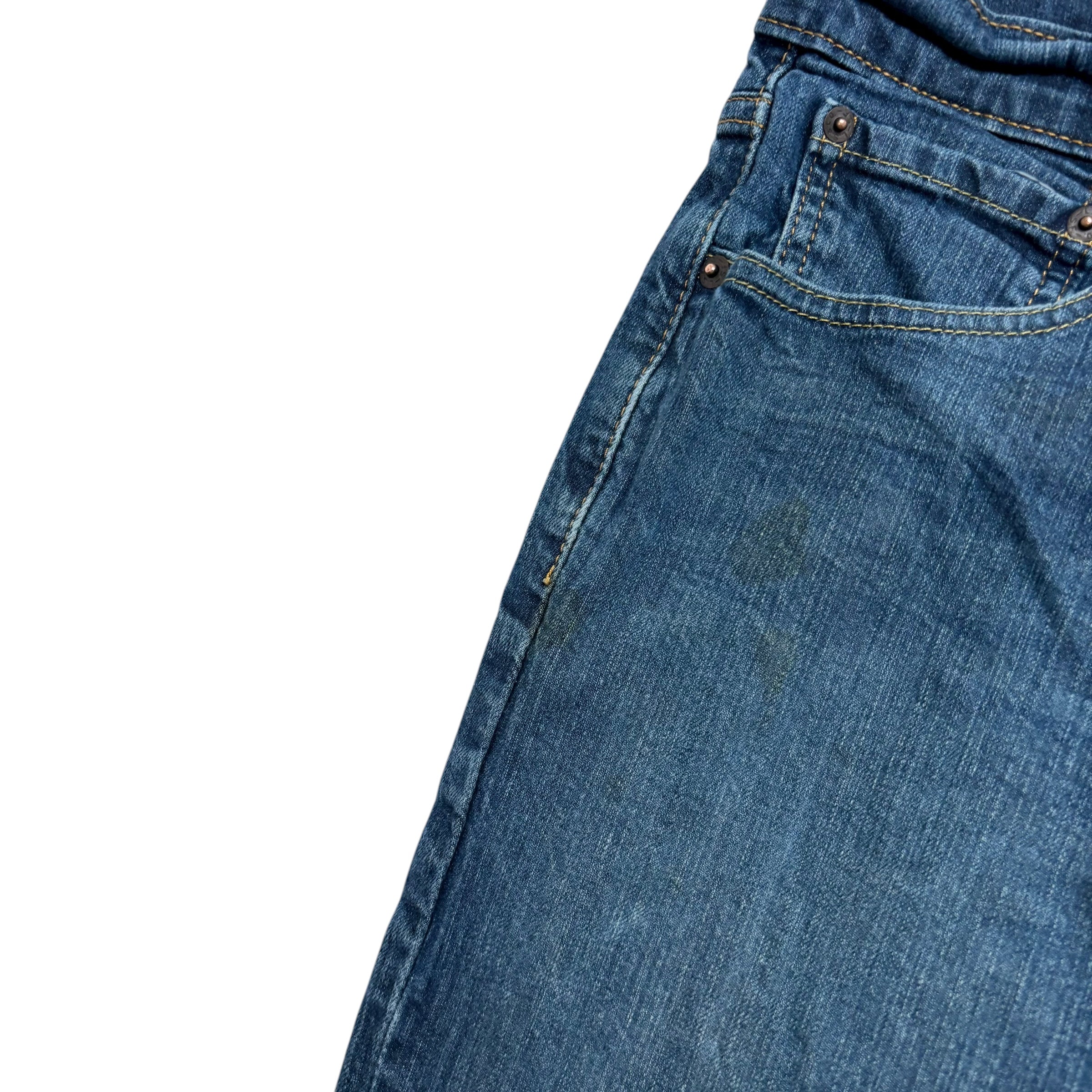 Levis 541 Jeans W32 L31 Mens Dark Blue Athletic Tapered Fit Stretch Denim (F)