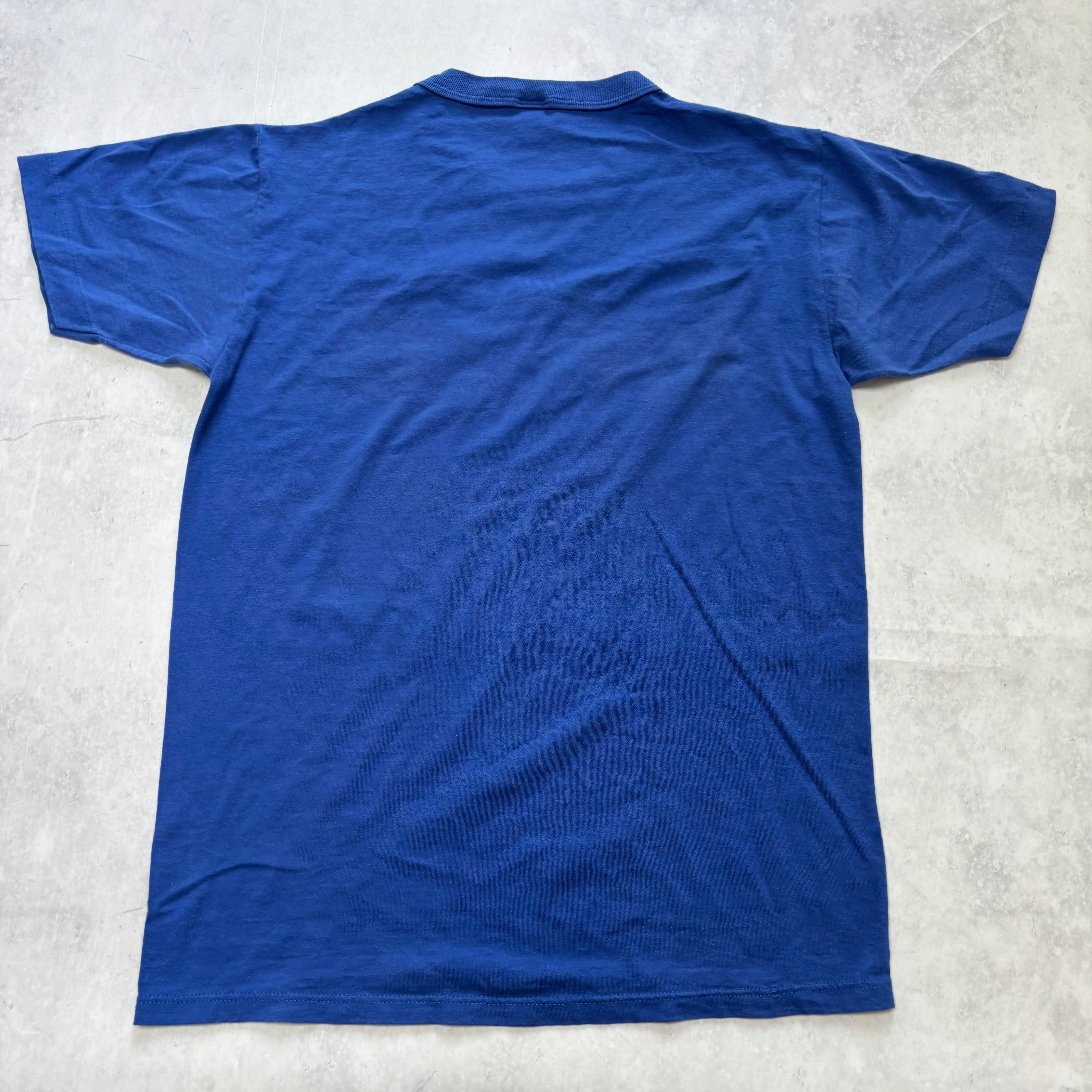 Vintage T Shirt Mens Medium Blue Single Stitch Graphic Print 90s Tourist