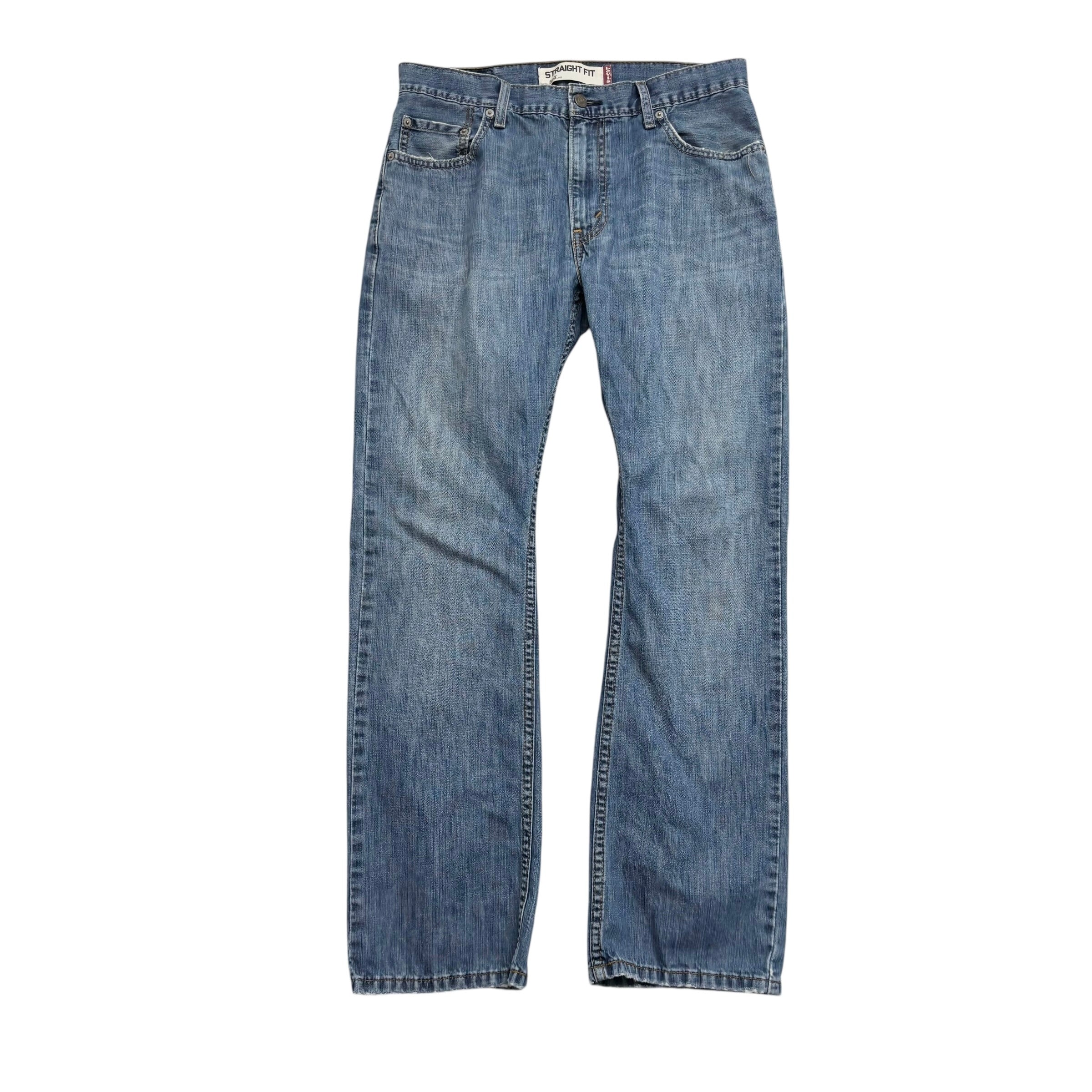 Levis 505 Jeans W30 L30 Mens Mid Blue Regular Straight Fit Vintage Denim (F)
