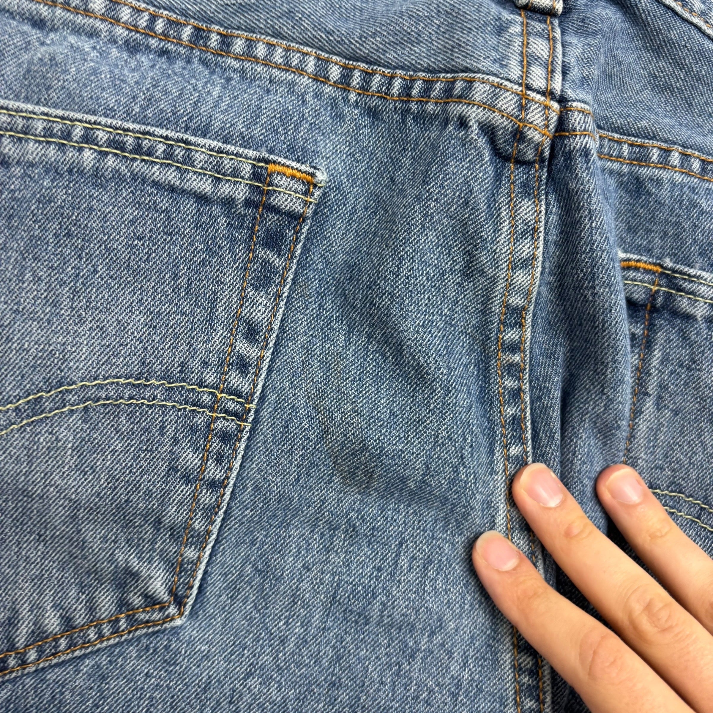 Levis 505 Jeans W36 L30 Mens Light Blue Regular Straight Fit Denim