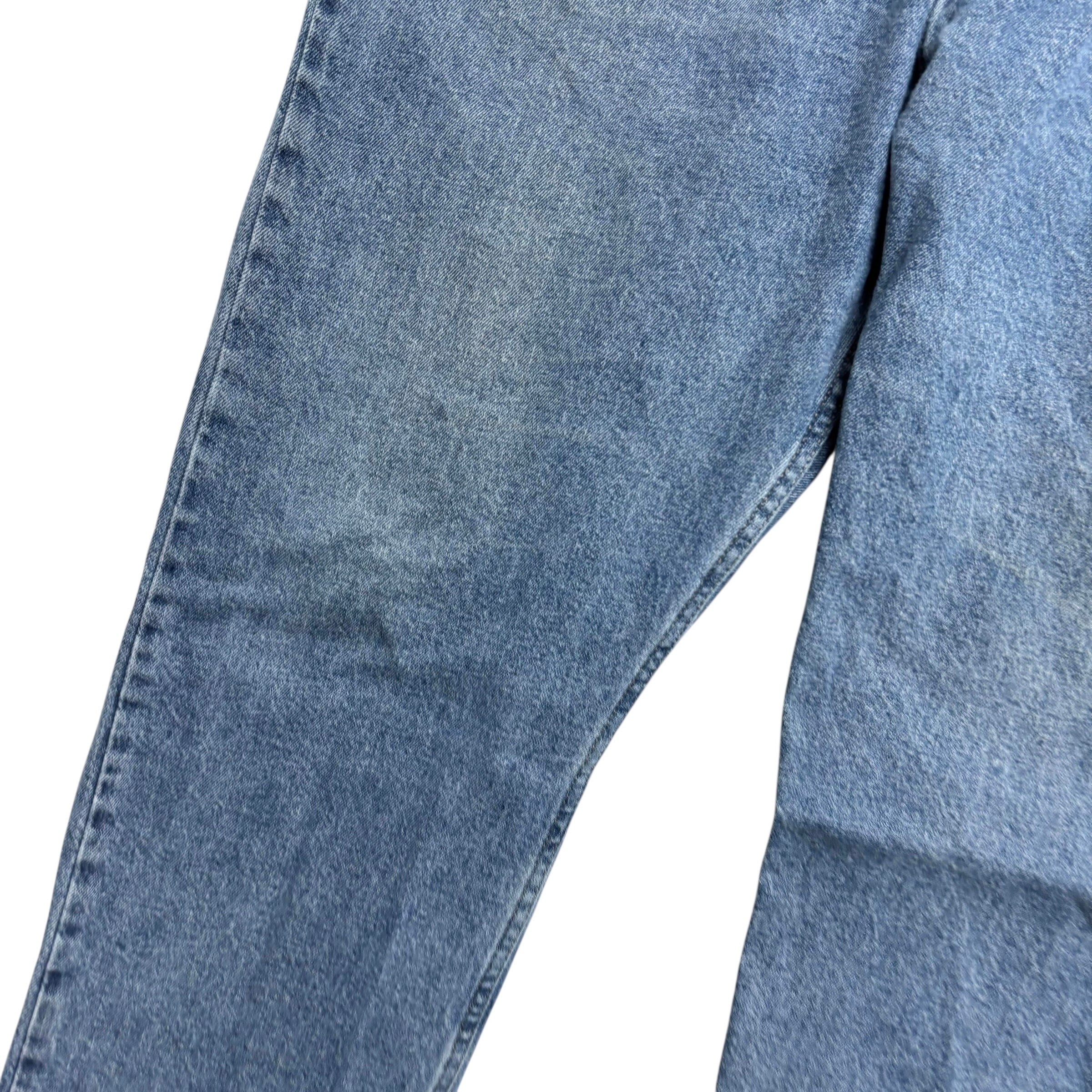 Wrangler Jeans W42 L30 Mens Mid Blue Regular Straight Fit Stretch Denim