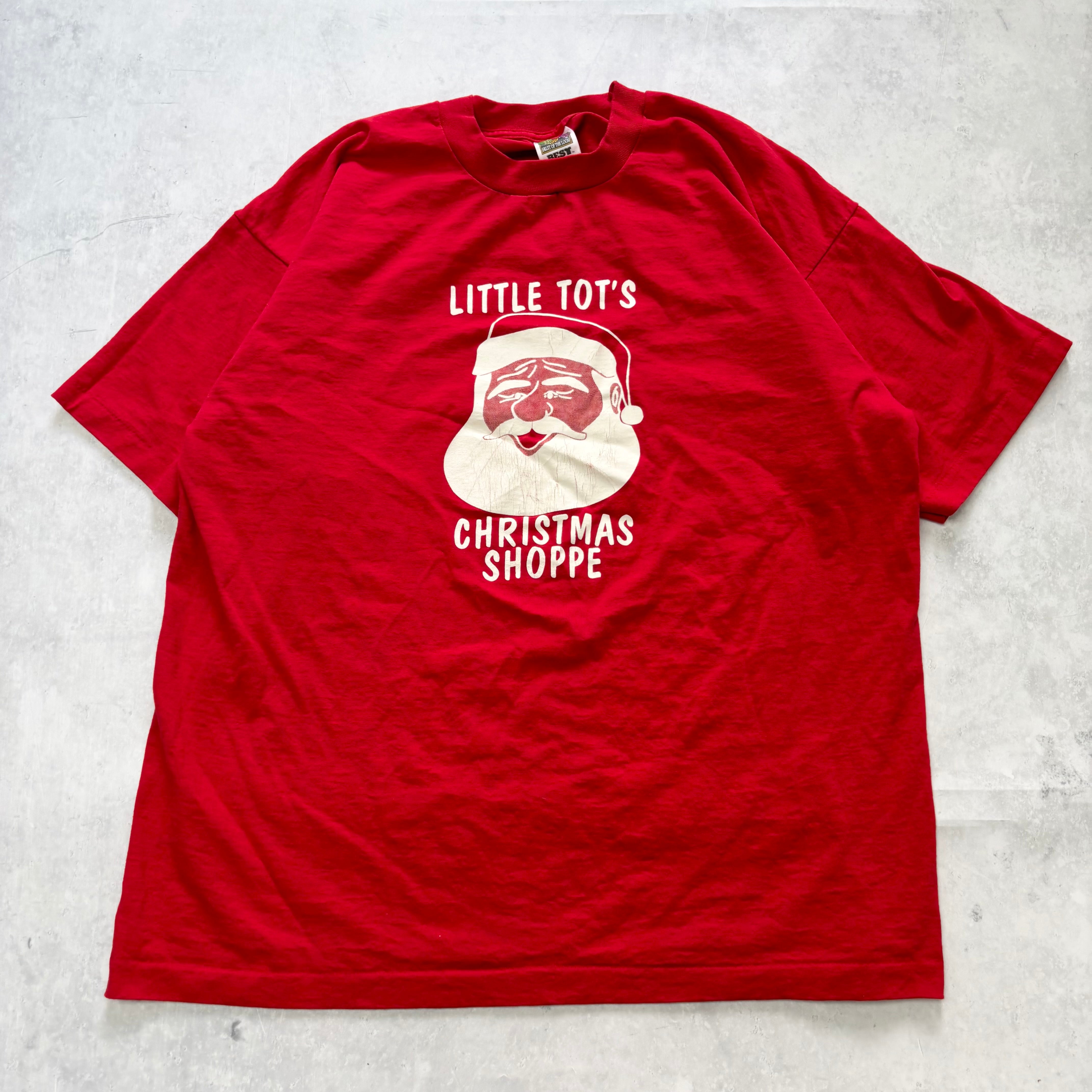 Vintage T Shirt Mens XL Red Single Stitch Graphic Print 90s USA Santa